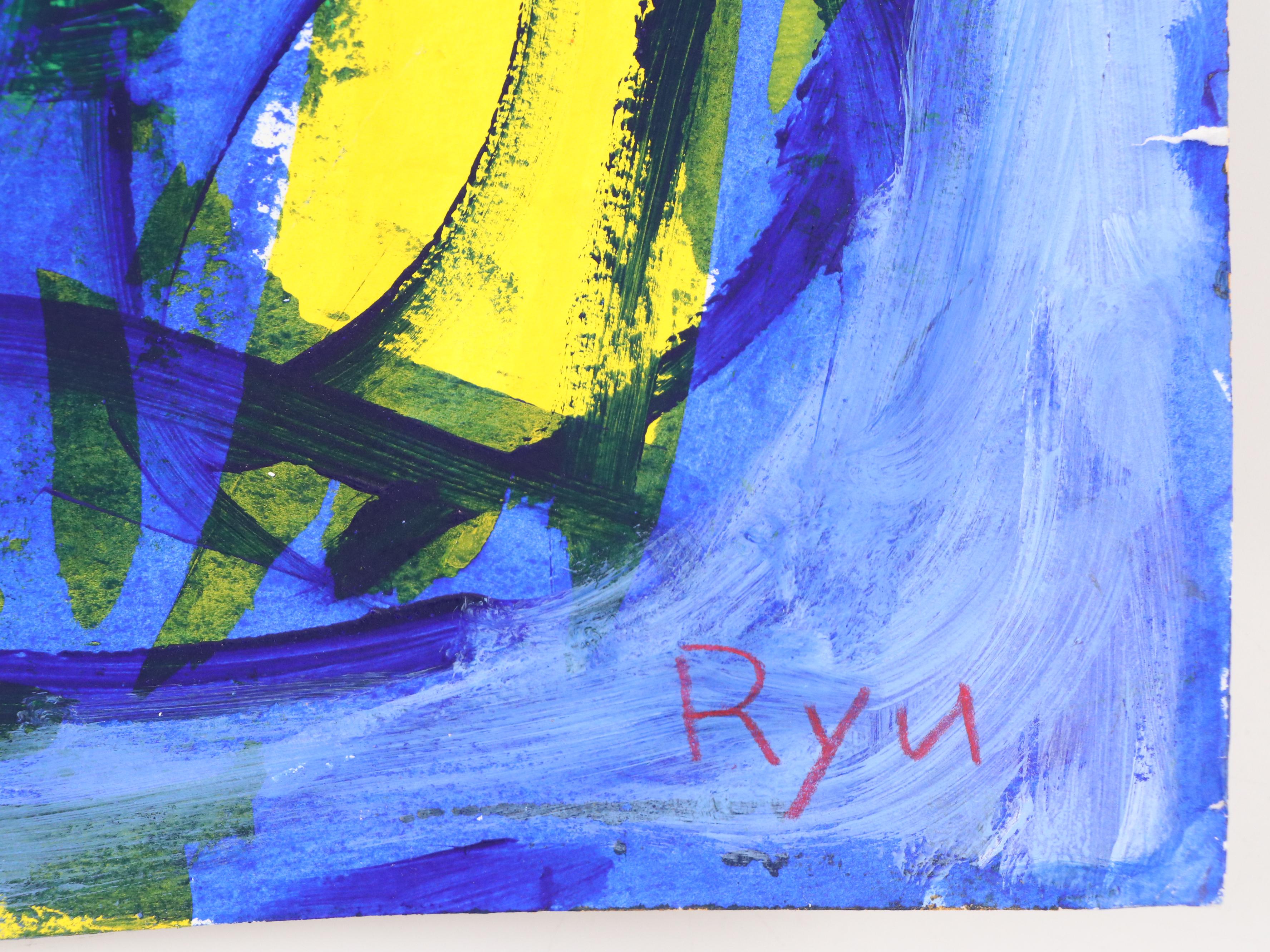 Ryu Abstract Expressionist Style Mixed Media Painting