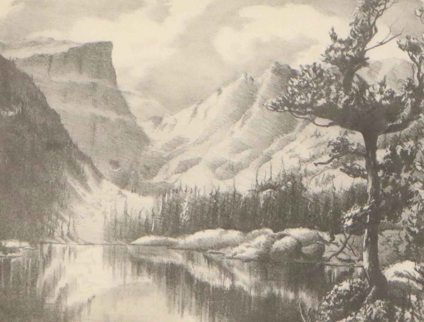 Roland Templeton Lithograph "Dream Lake, Estes Park, Colo."