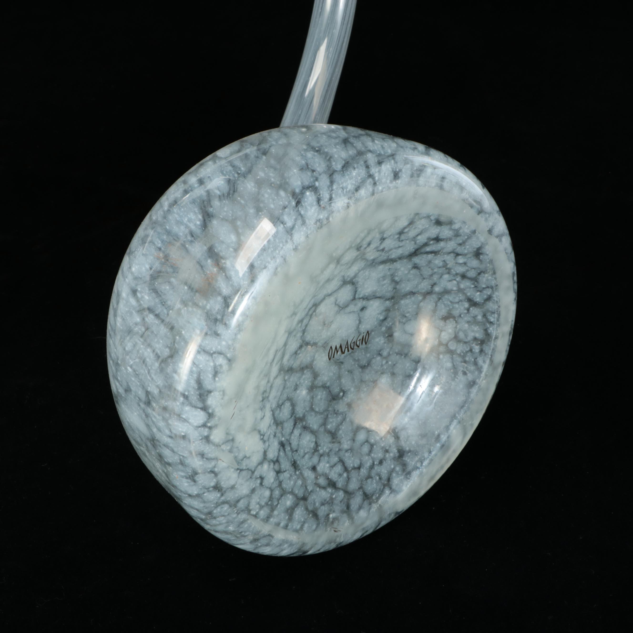 Art Glass Interlocking Vase Pair