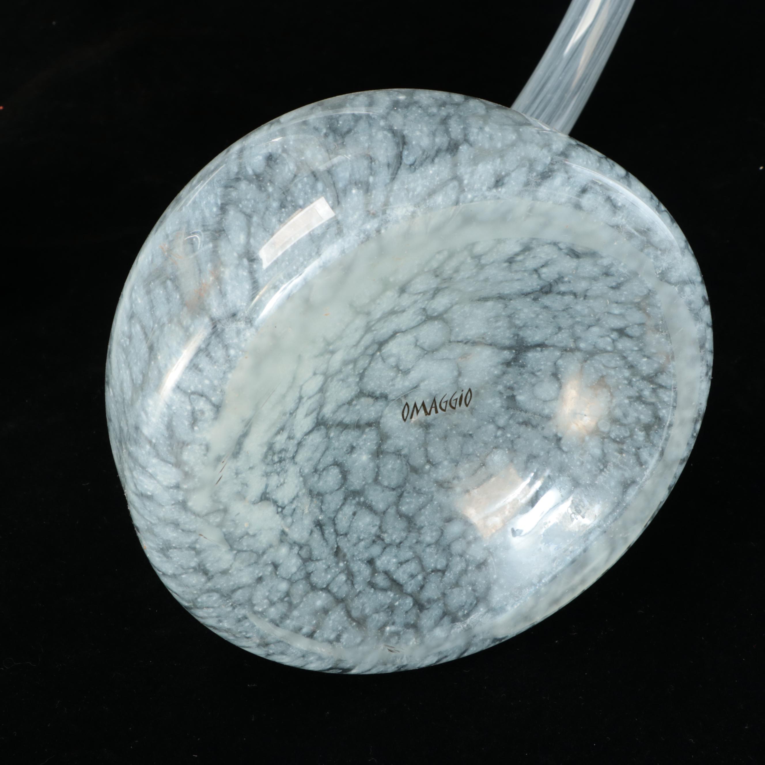 Art Glass Interlocking Vase Pair