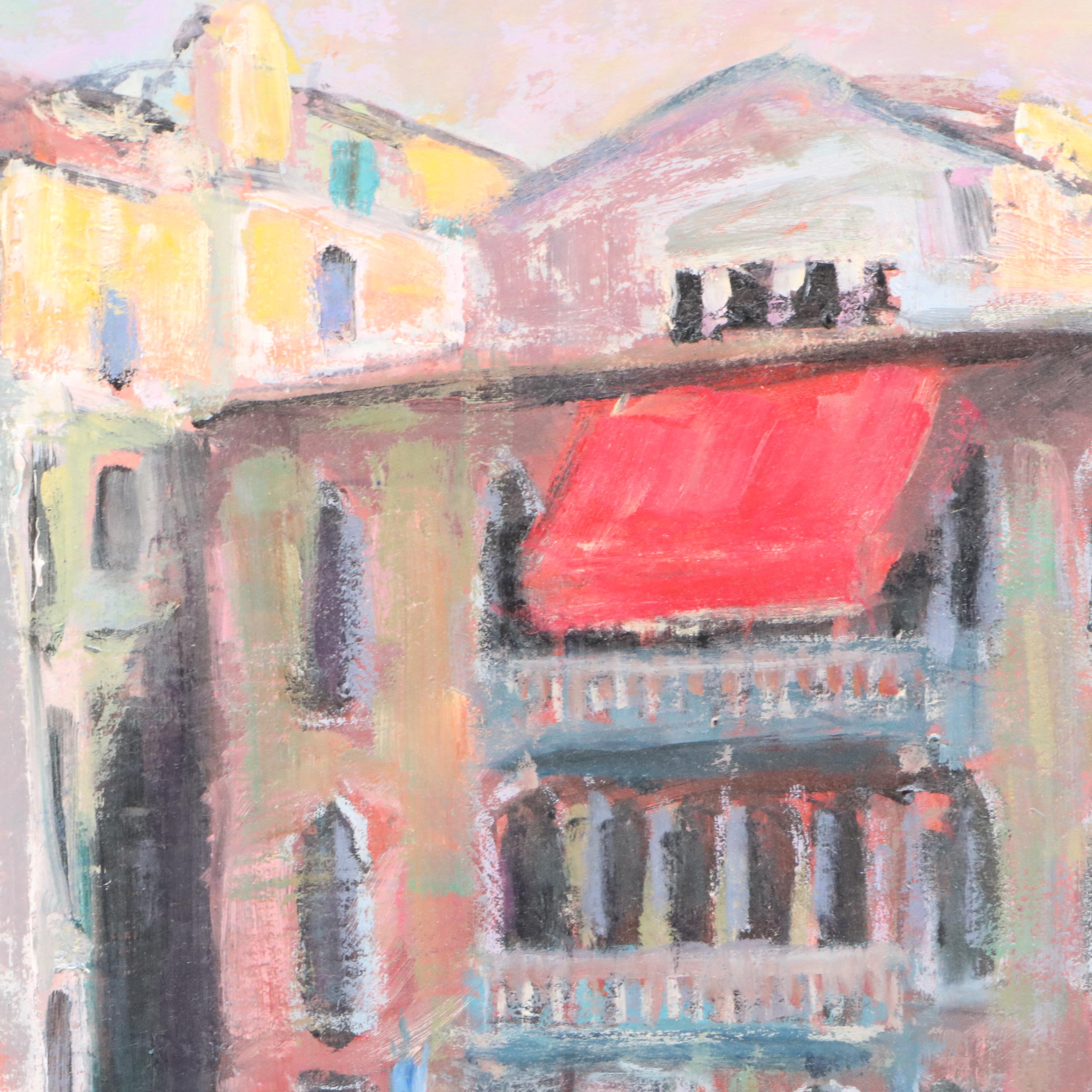 Nino Pippa Cityscape Oil Painting "Venice - Palaces on the Grand Canal," 2020