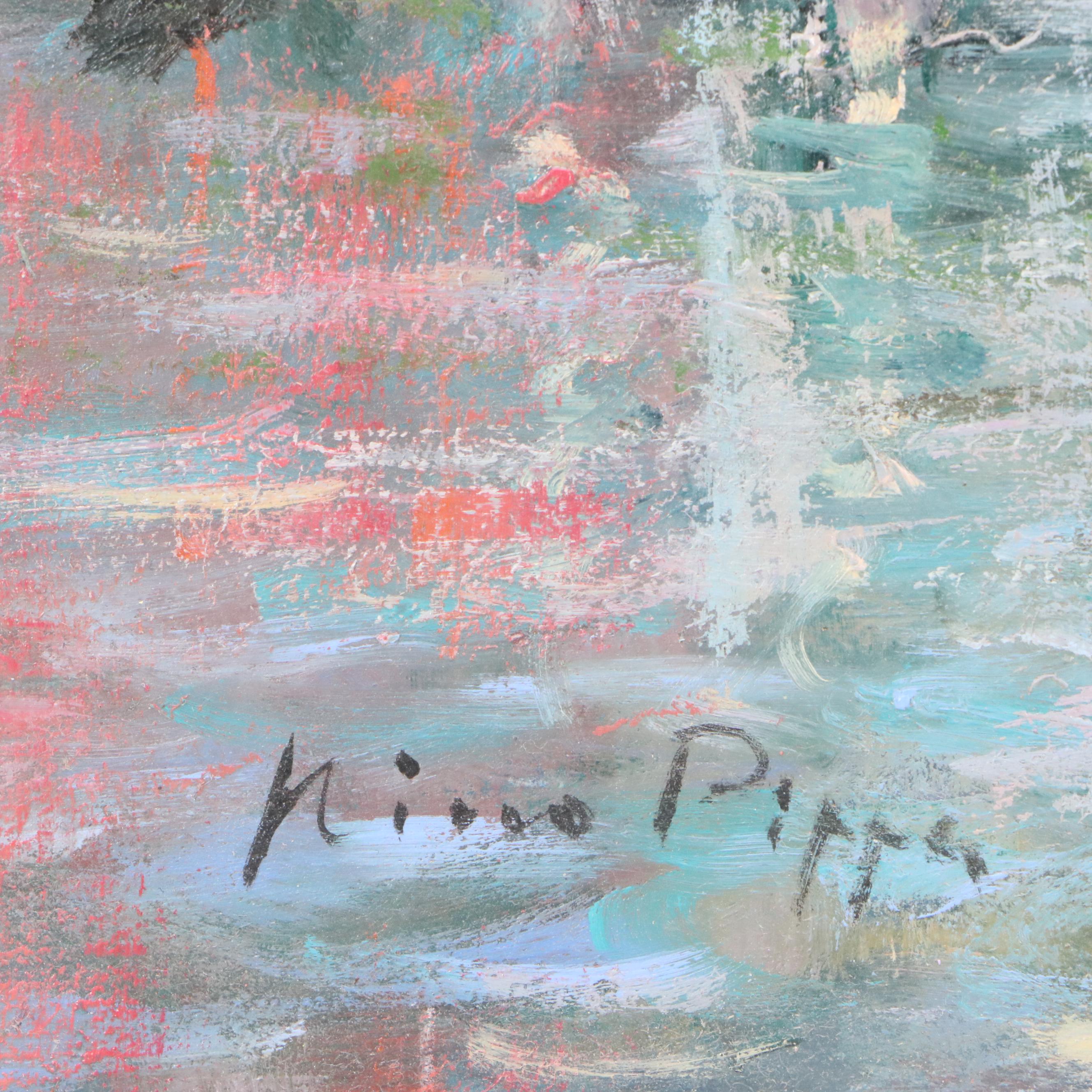 Nino Pippa Cityscape Oil Painting "Venice - Palaces on the Grand Canal," 2020