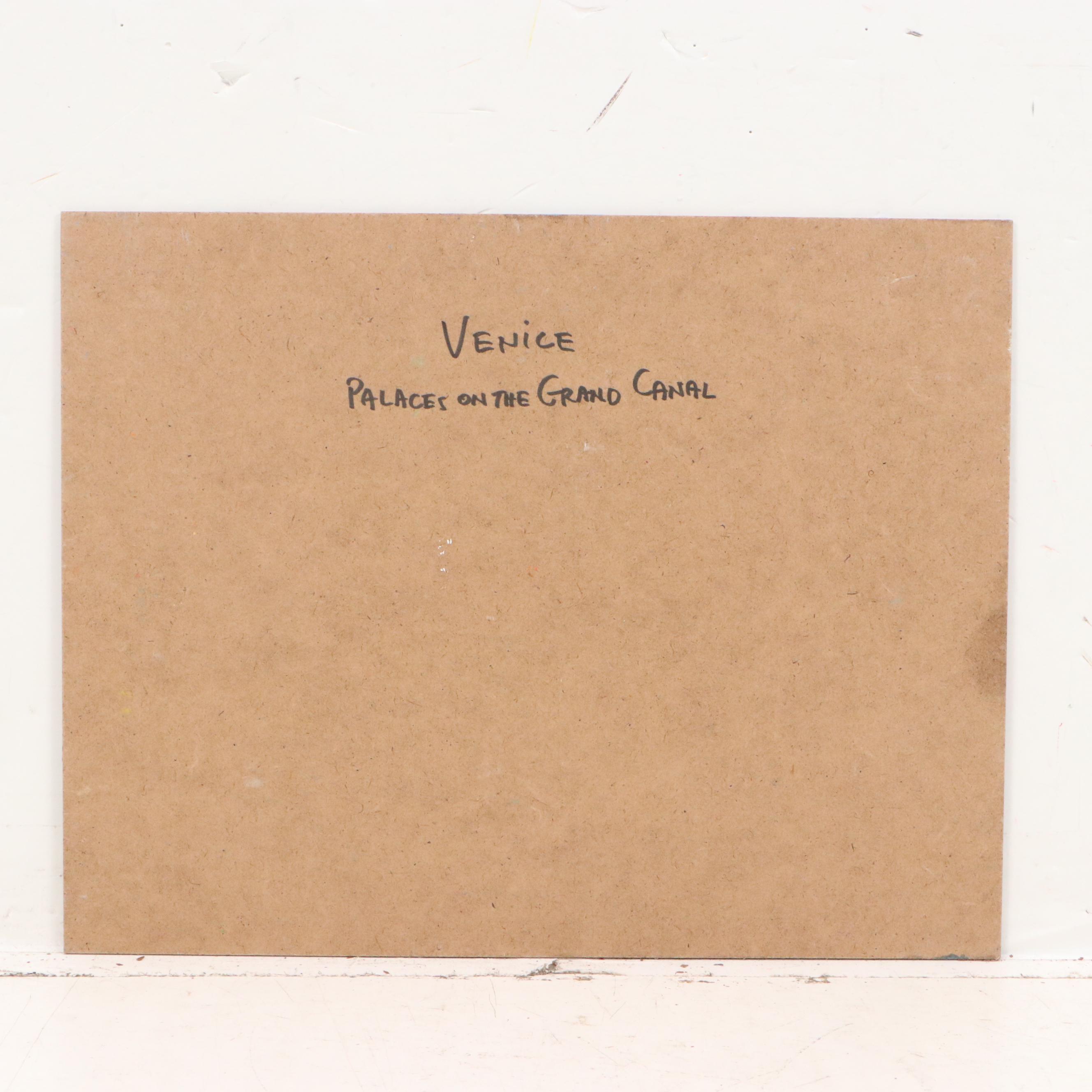 Nino Pippa Cityscape Oil Painting "Venice - Palaces on the Grand Canal," 2020