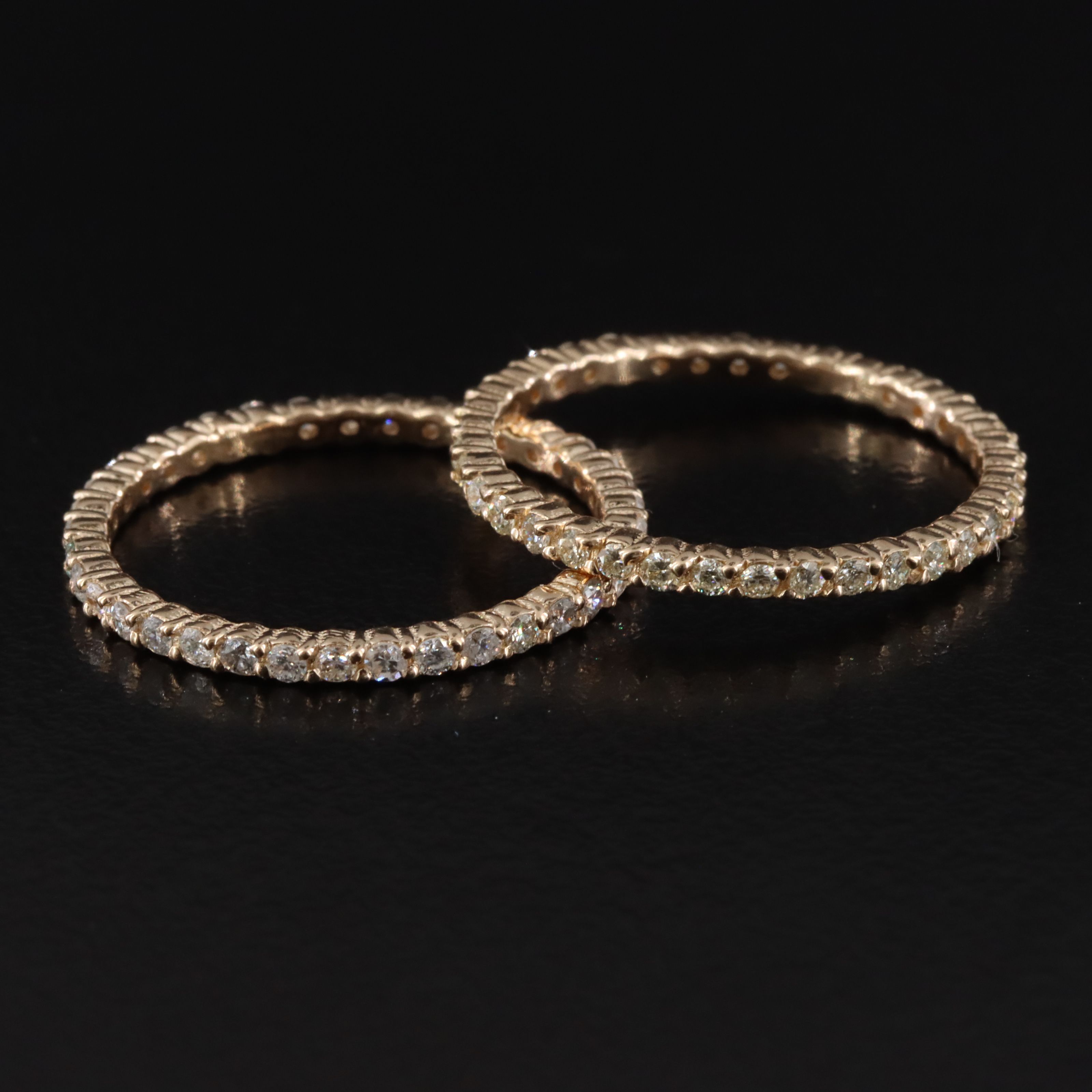 14K 0.95 CTW Diamond Eternity Rings