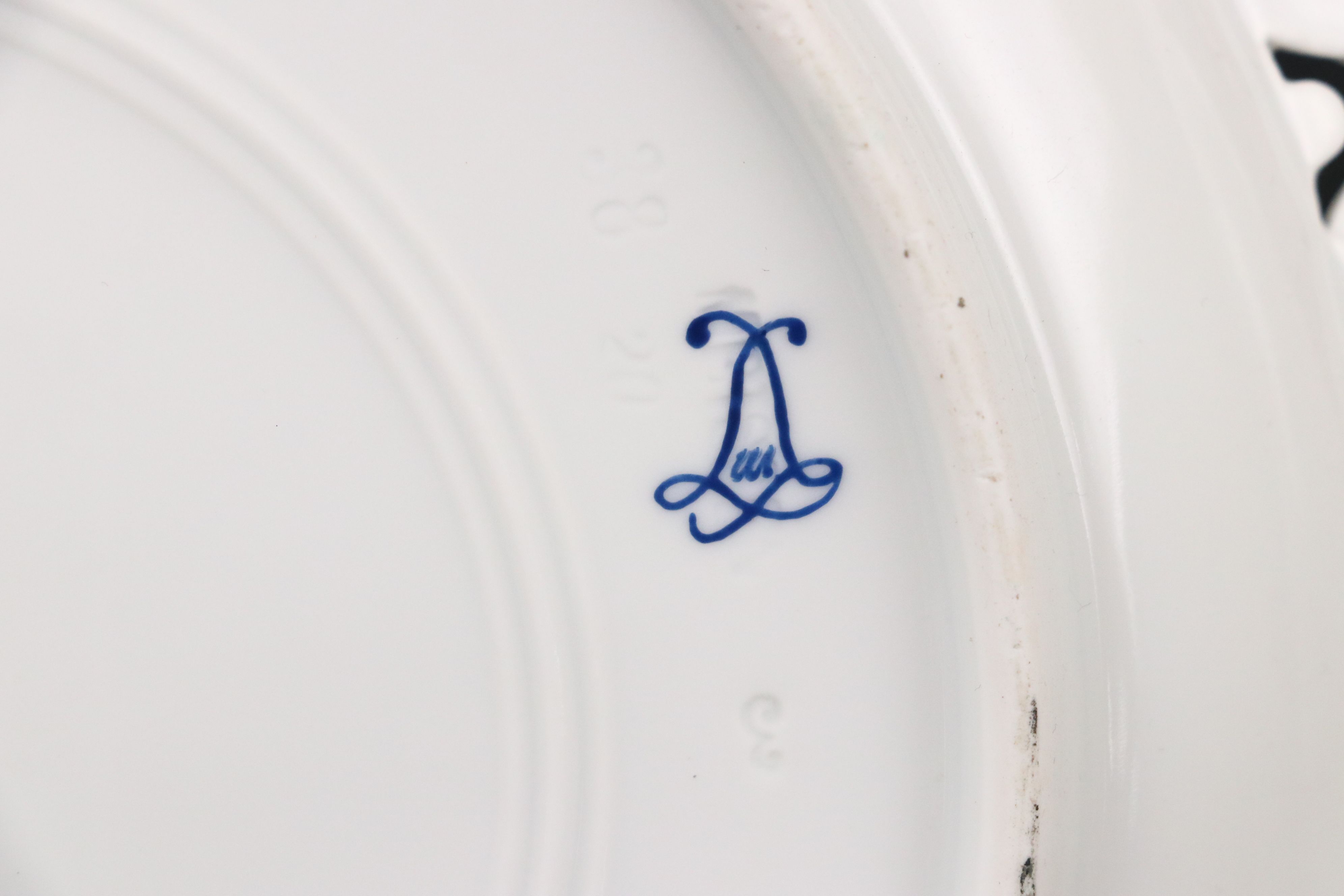 KPM with Sevres Style Hand-Painted Reticulated Porcelain and Limoges Plates