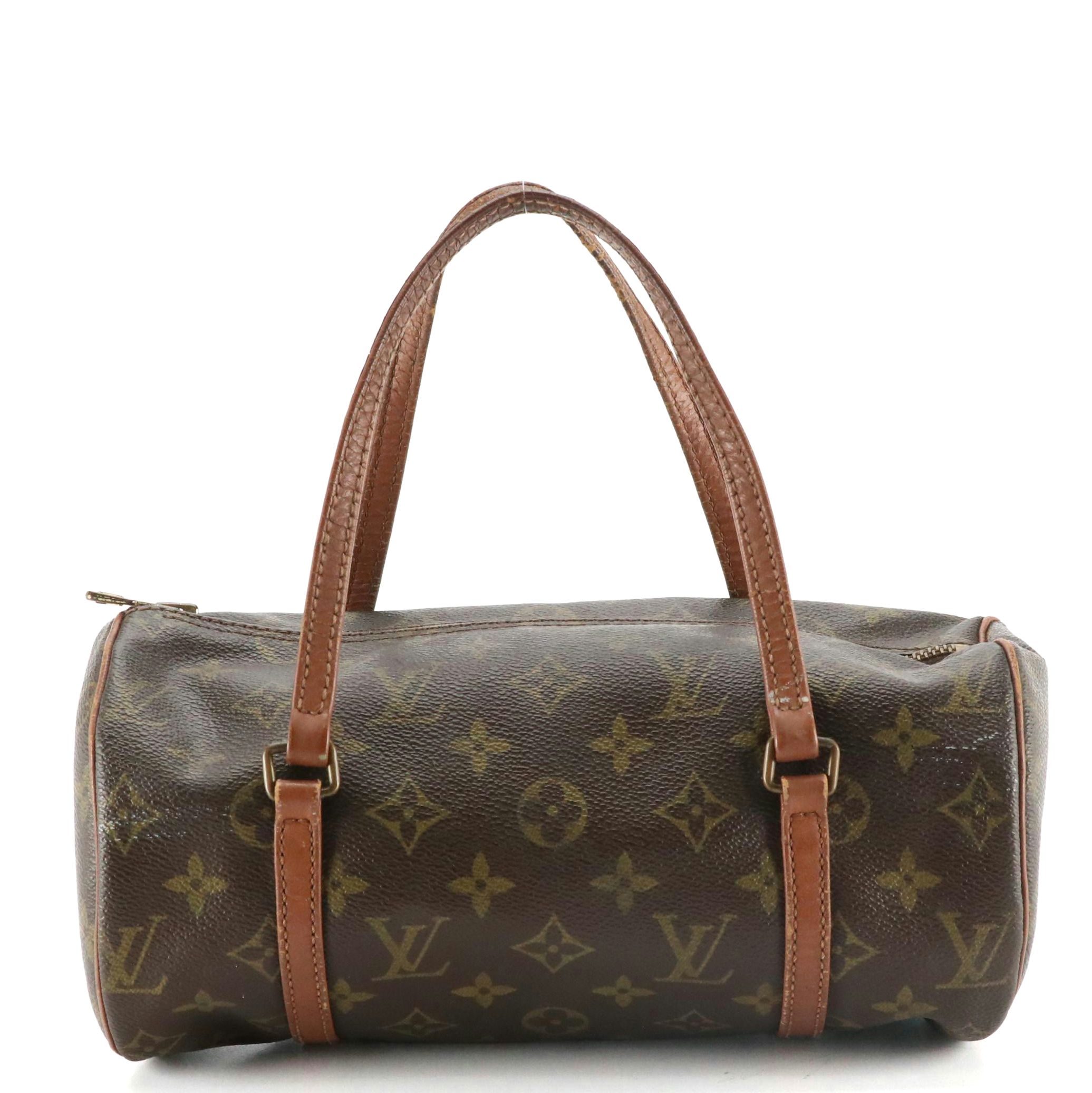 Louis Vuitton Papillon 26 in Monogram Canvas with Brown Leather Trim