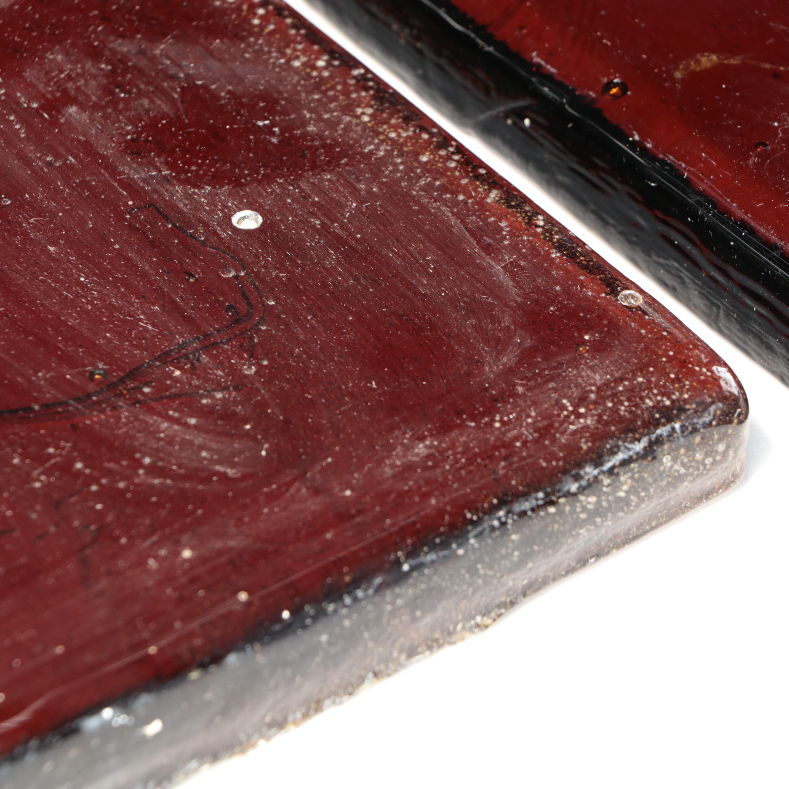 Pair of Blenko Art Glass Tile Slabs