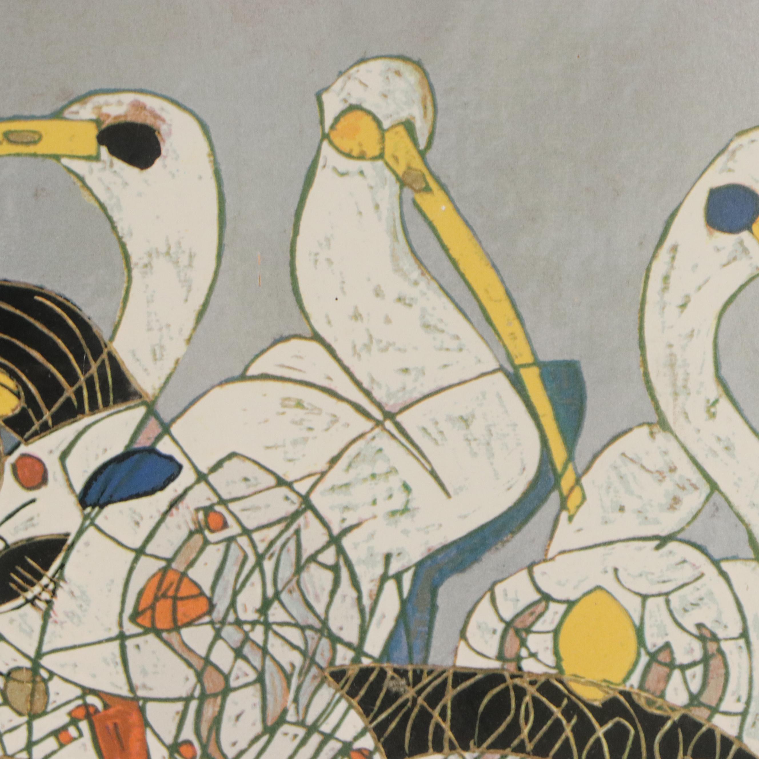 Tiefeng Jiang Serigraph "Springtime"