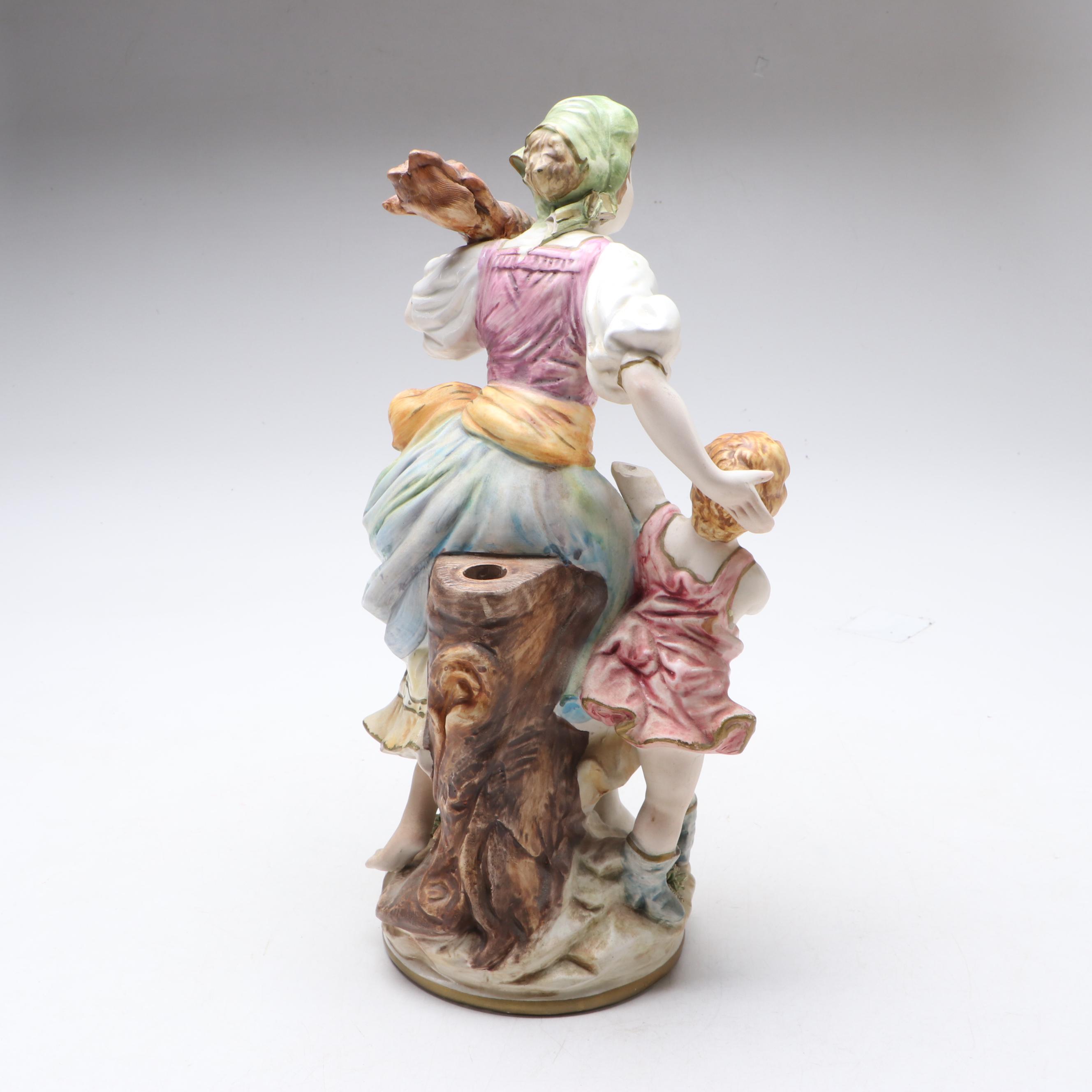 Gräfenthal Boy Reading Book with French, Italian and Other Figurines