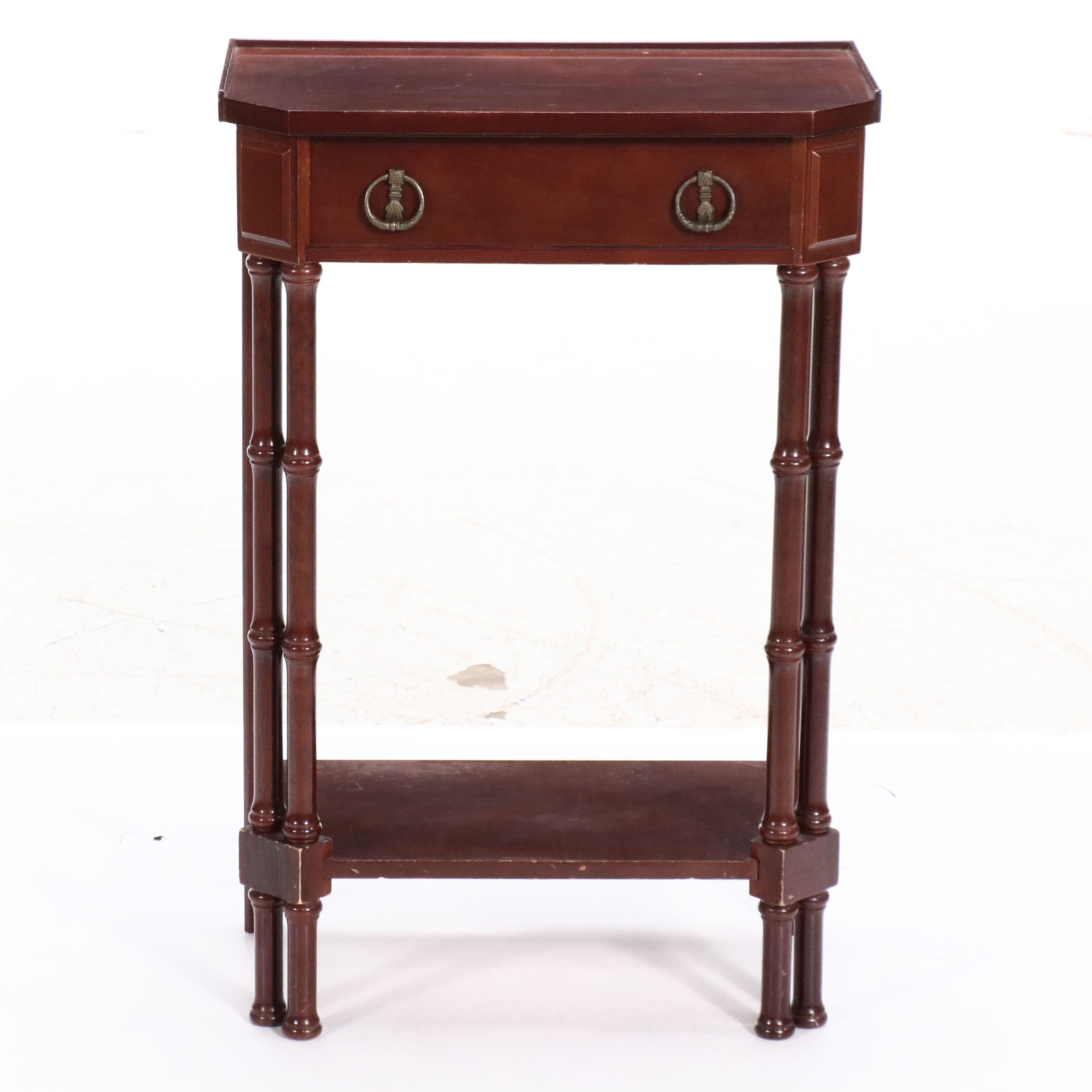 The Bombay Co. Regency Style Single-Drawer Mahogany Side Table