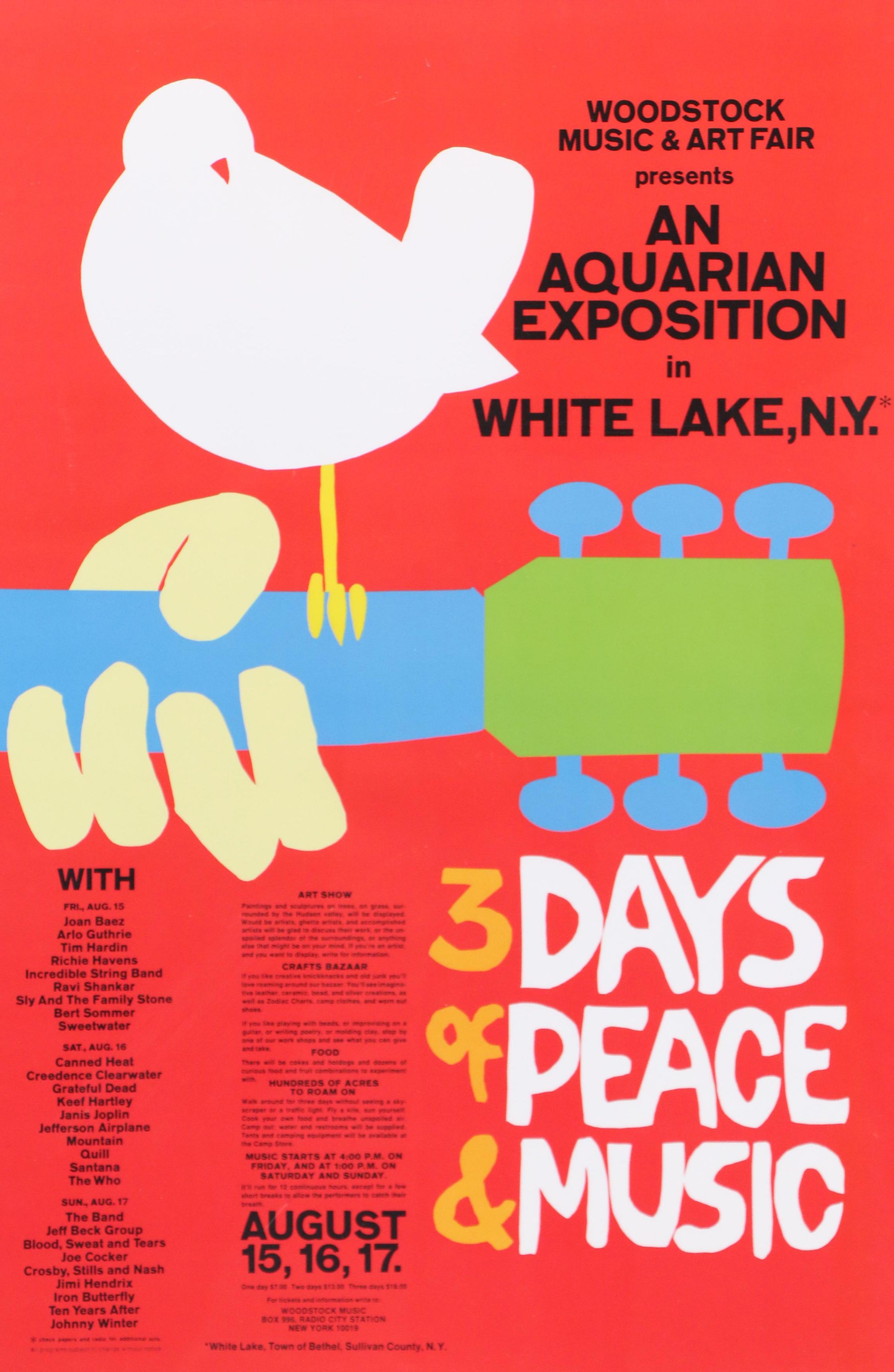 Reprint of 1969 Woodstock Poster