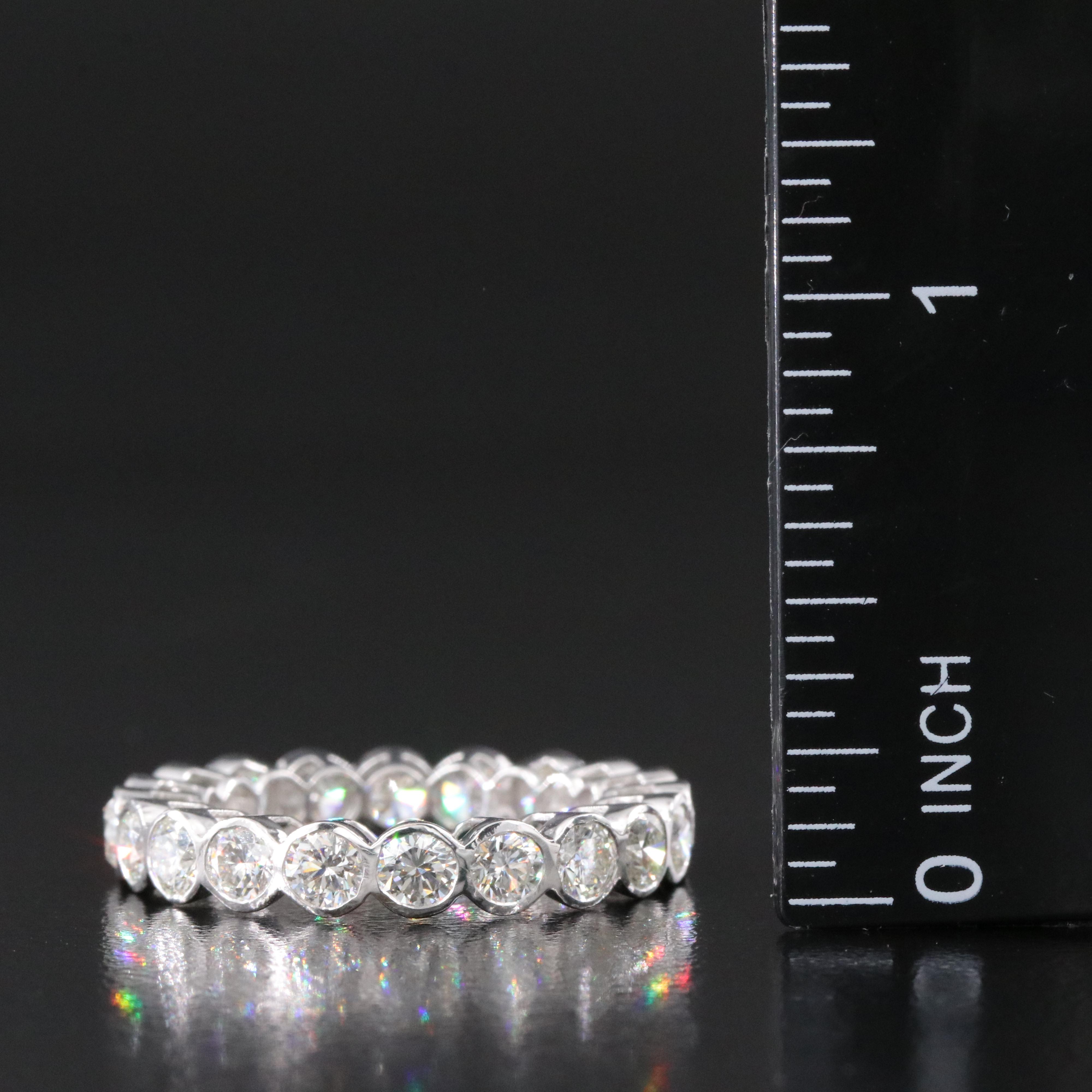 Platinum 3.50 CTW Diamond Eternity Band with GIA Report