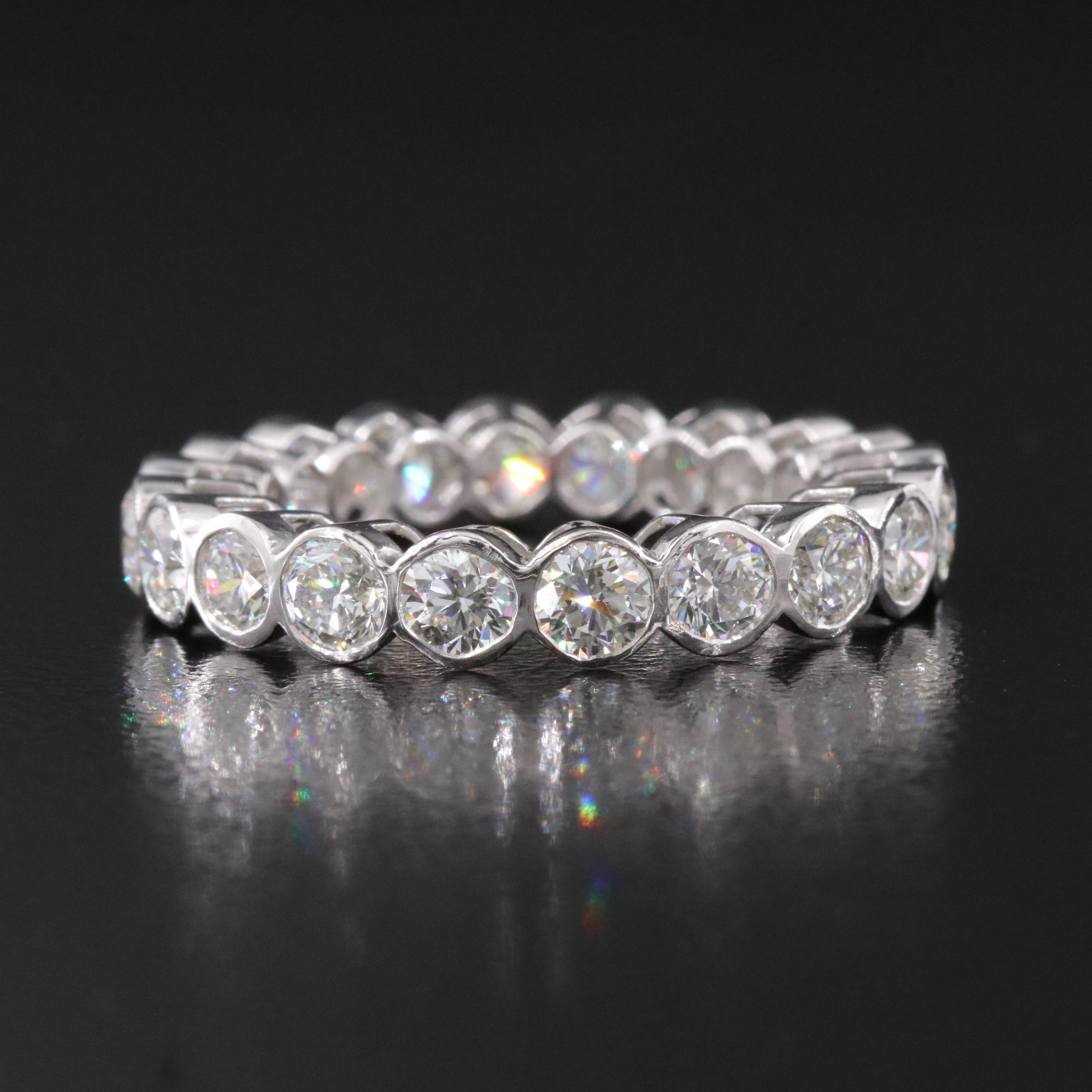 Platinum 3.50 CTW Diamond Eternity Band with GIA Report
