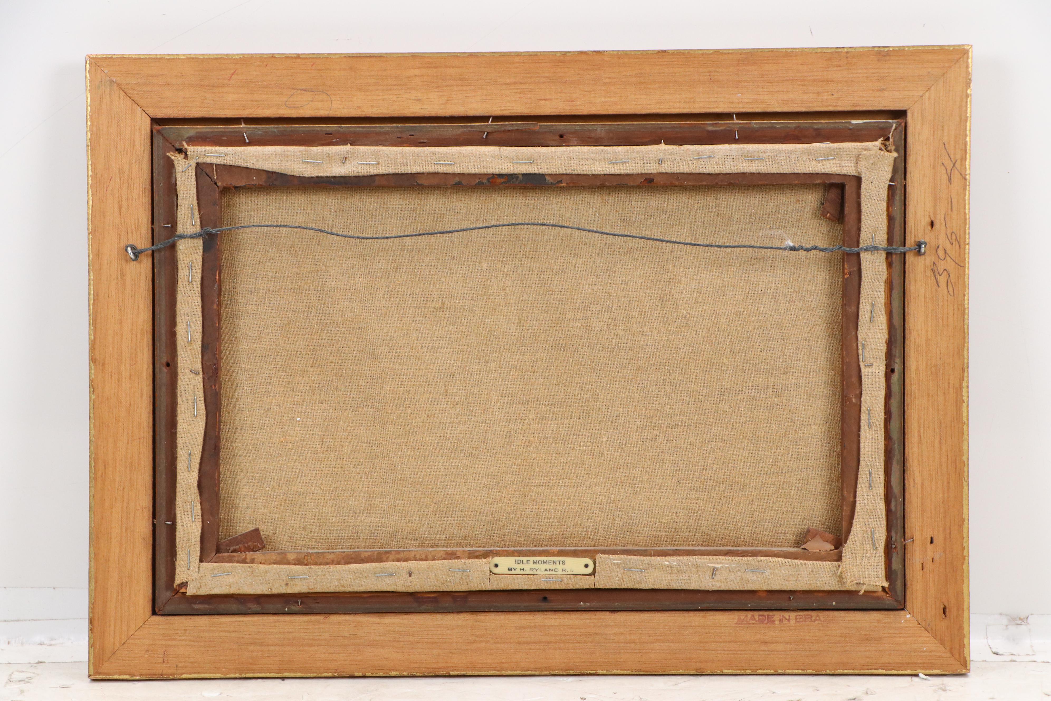 After Henry Ryland Offset Lithograph "Idle Moments," Mid-20th Century