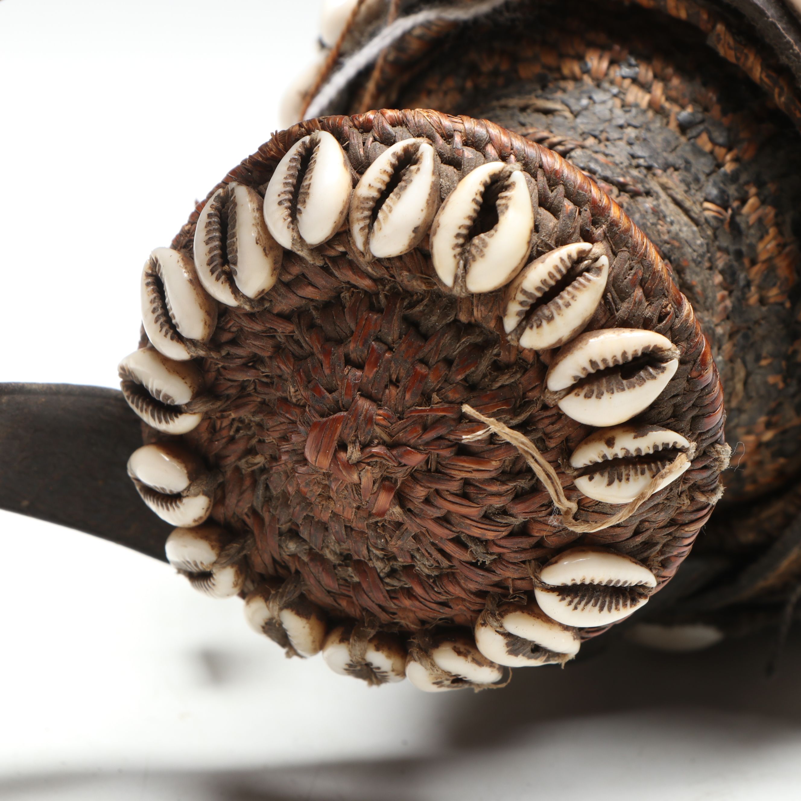 Ethiopian Cowrie Shell Decorated Hanging Milk Container