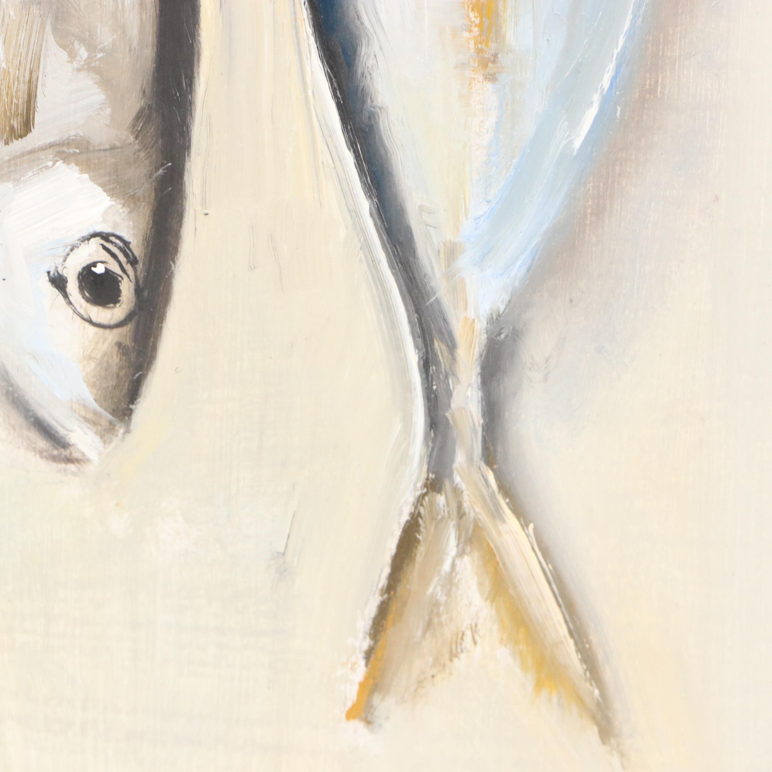 Natalia Demenko Still Life Oil Painting of Sardines, Circa 2025