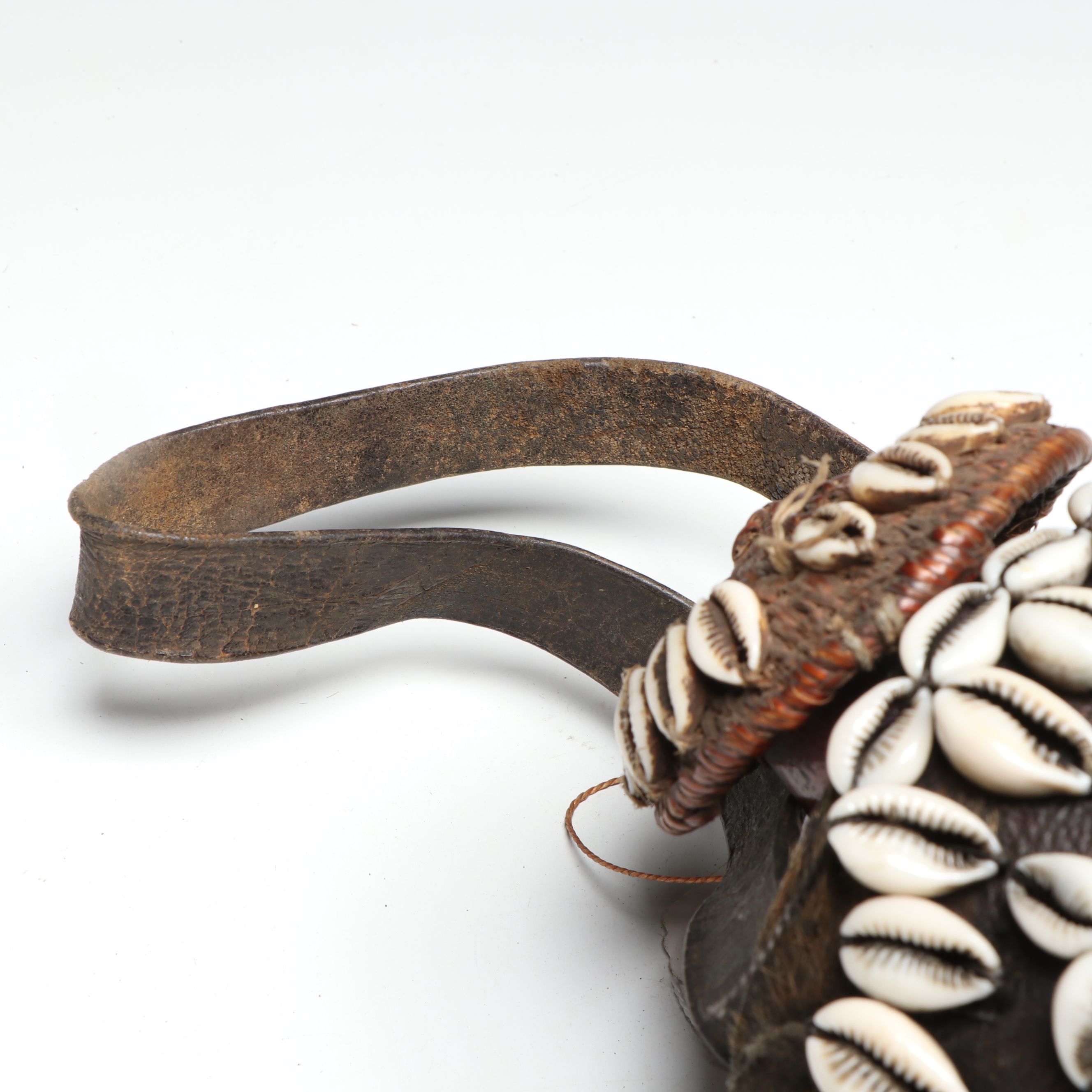 Ethiopian Cowrie Shell Decorated Hanging Milk Container