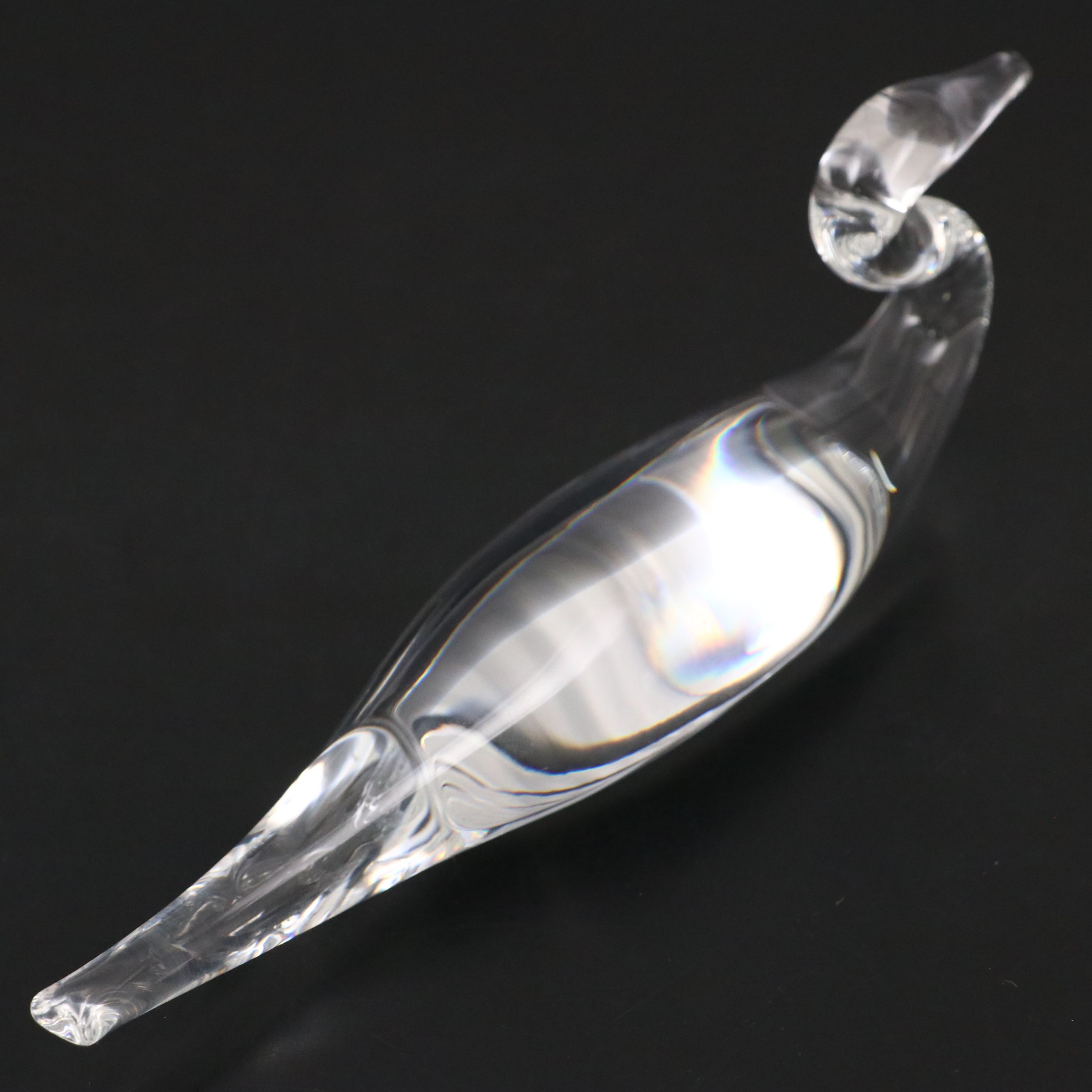 Steuben Art Glass "Shore Bird" Figurine Designed by James Houston