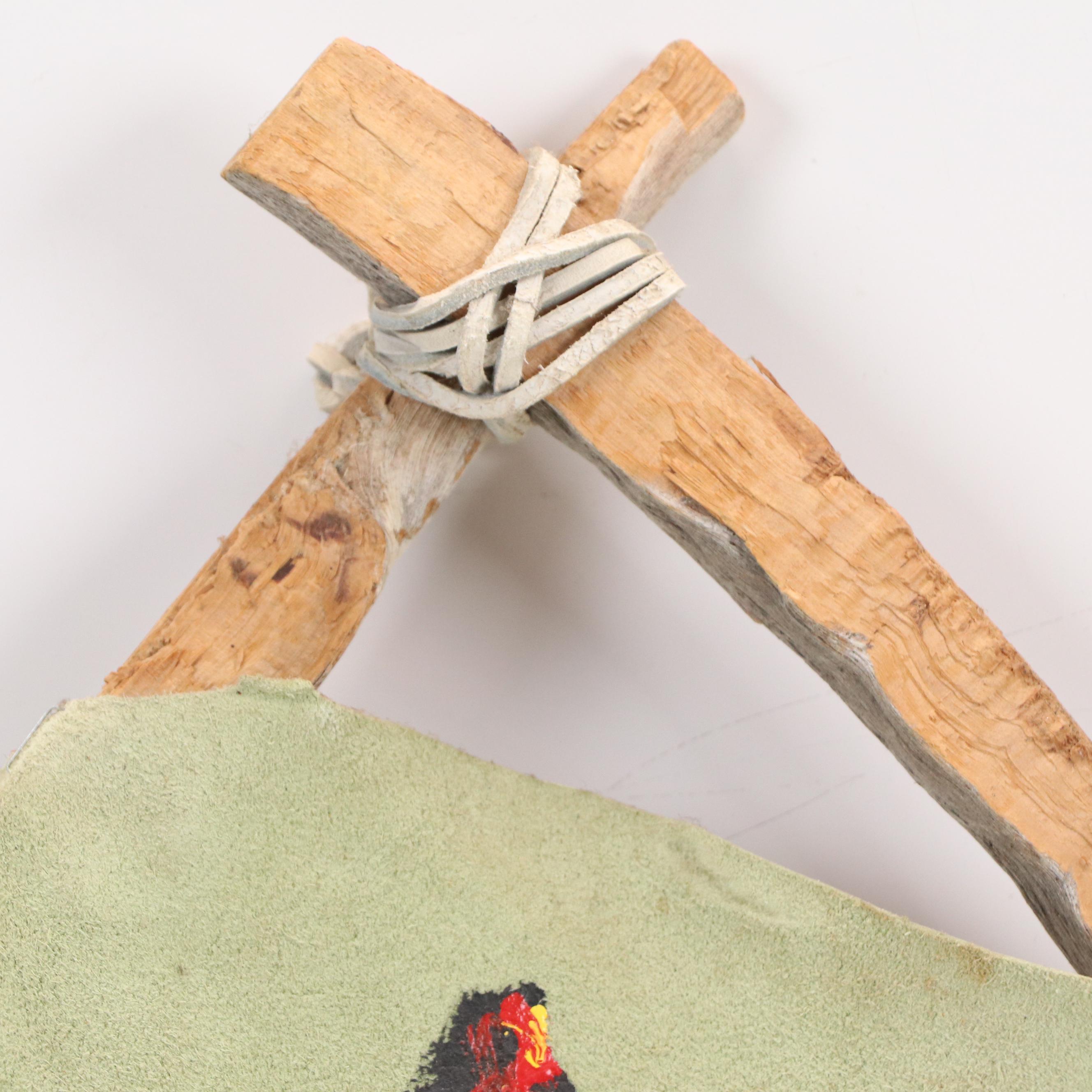 Jose Carmona Acrylic Painting of Southwestern Pottery and Cactus, 2000