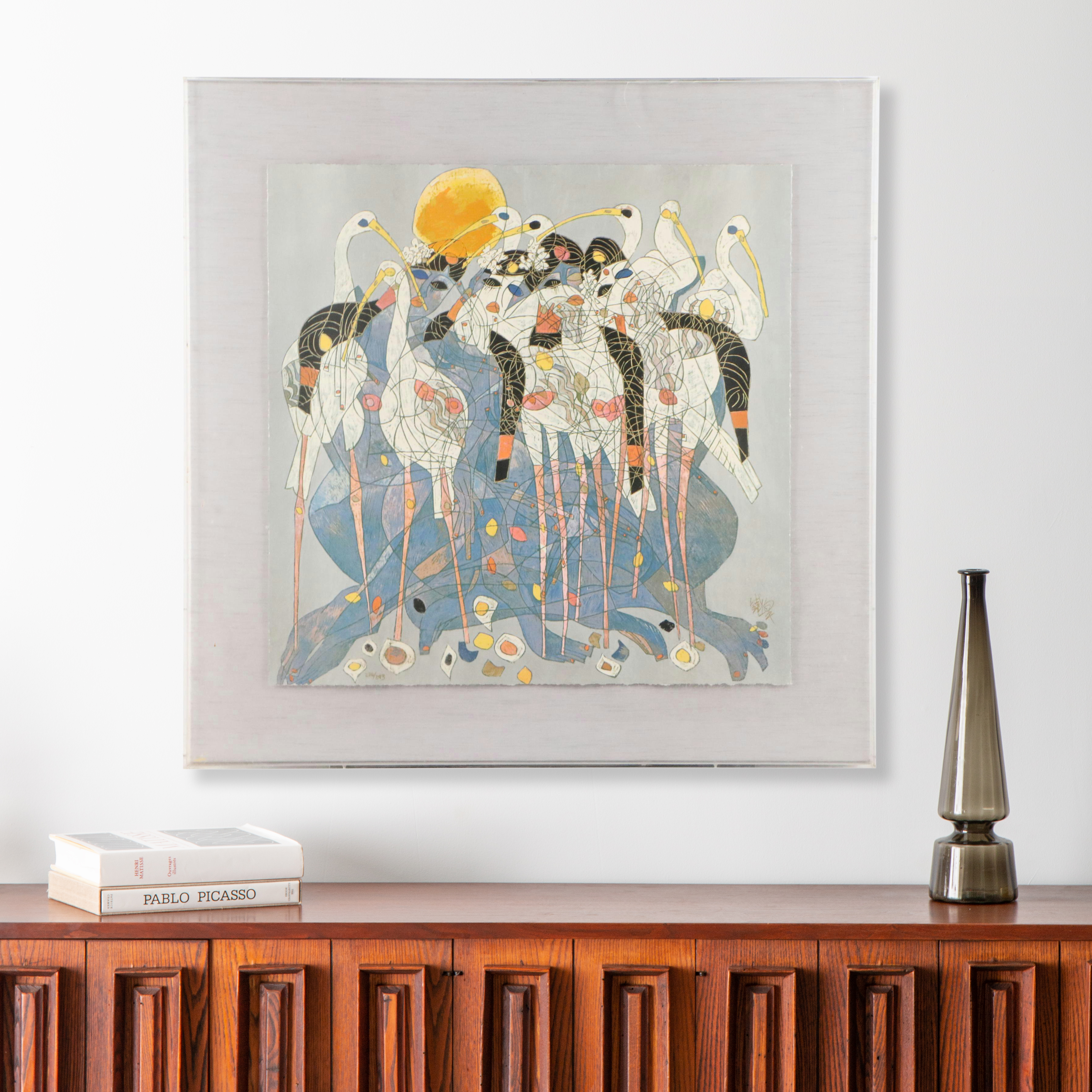 Tiefeng Jiang Serigraph "Springtime"