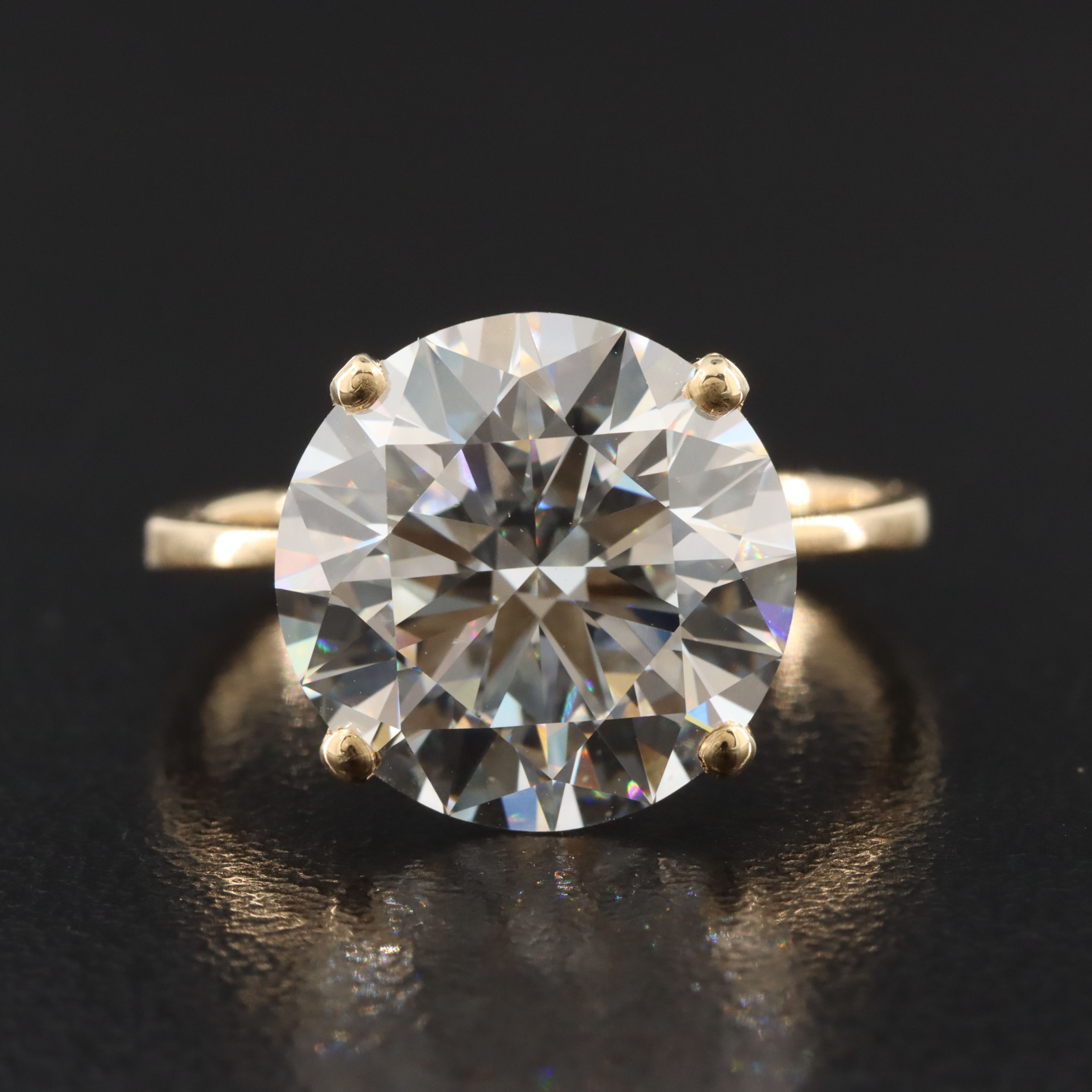 18K 6.02 CT Lab Grown Diamond Solitaire Ring with IGI Report