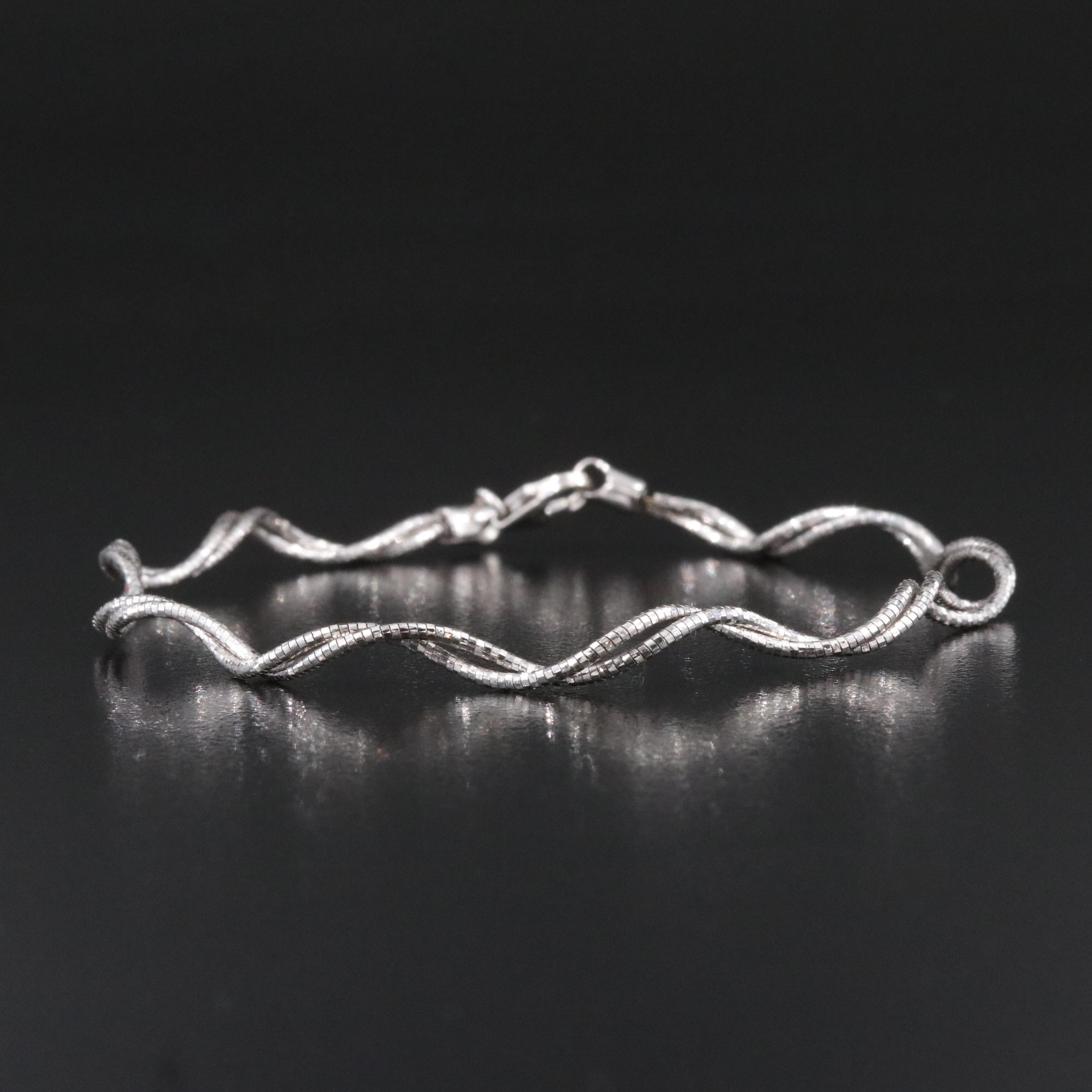 14K Twisted Flexible Bangle Bracelet