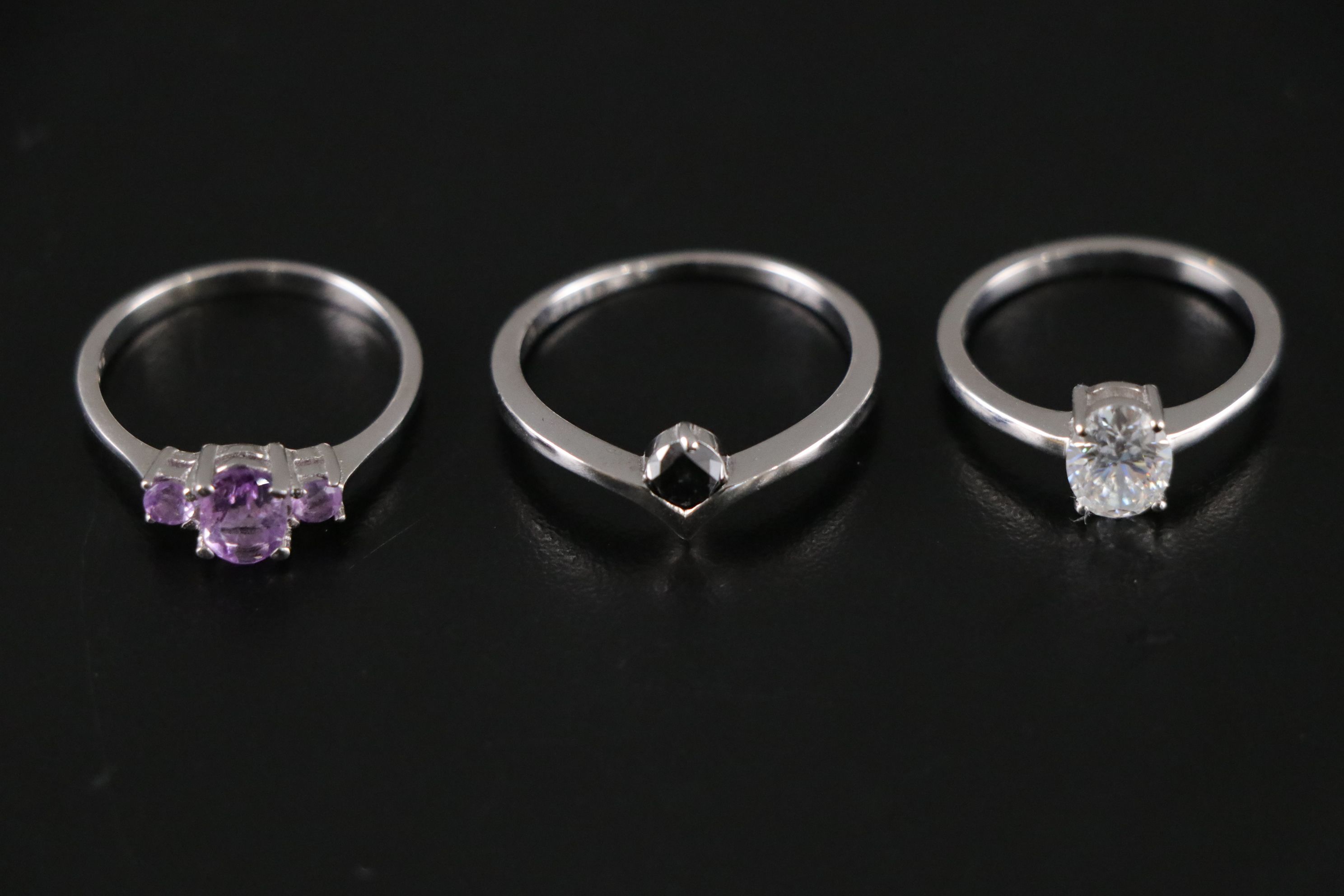 14 Assorted Sterling Silver Rings, Necklaces and Earrings