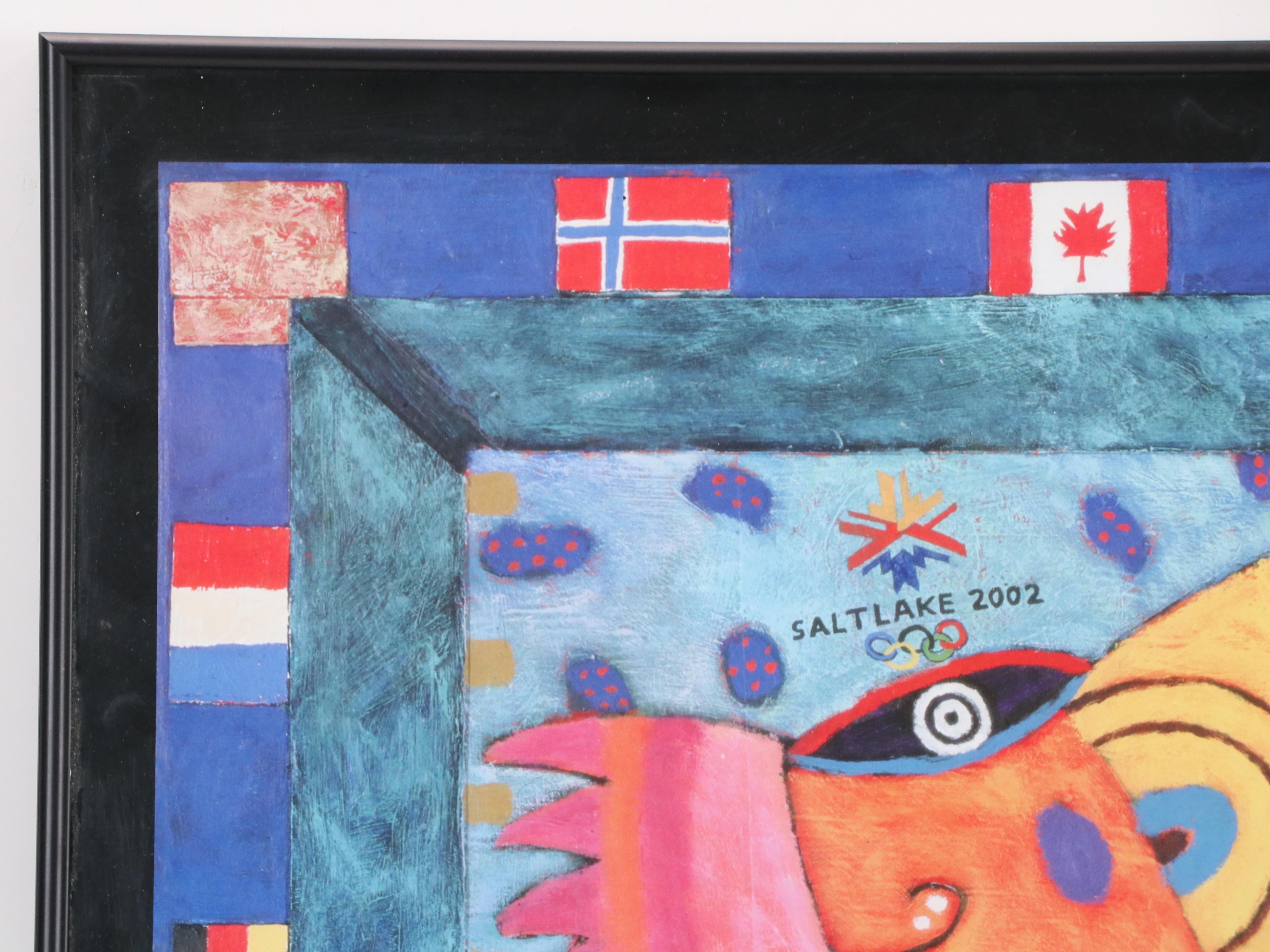 Clemens Briels and Others Signed 2002 Winter Olympic Print