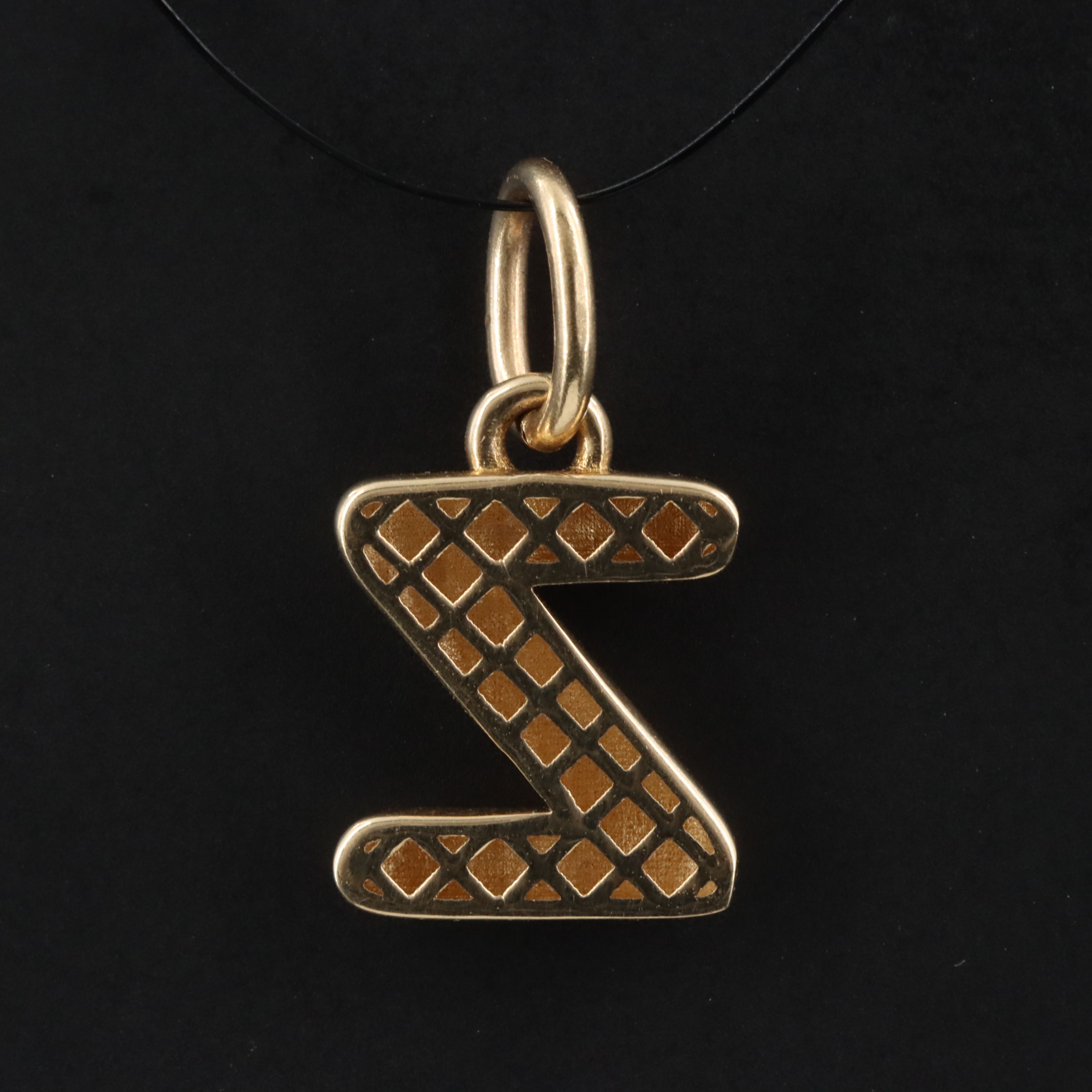 14K Letter "Z" Charm Pendant