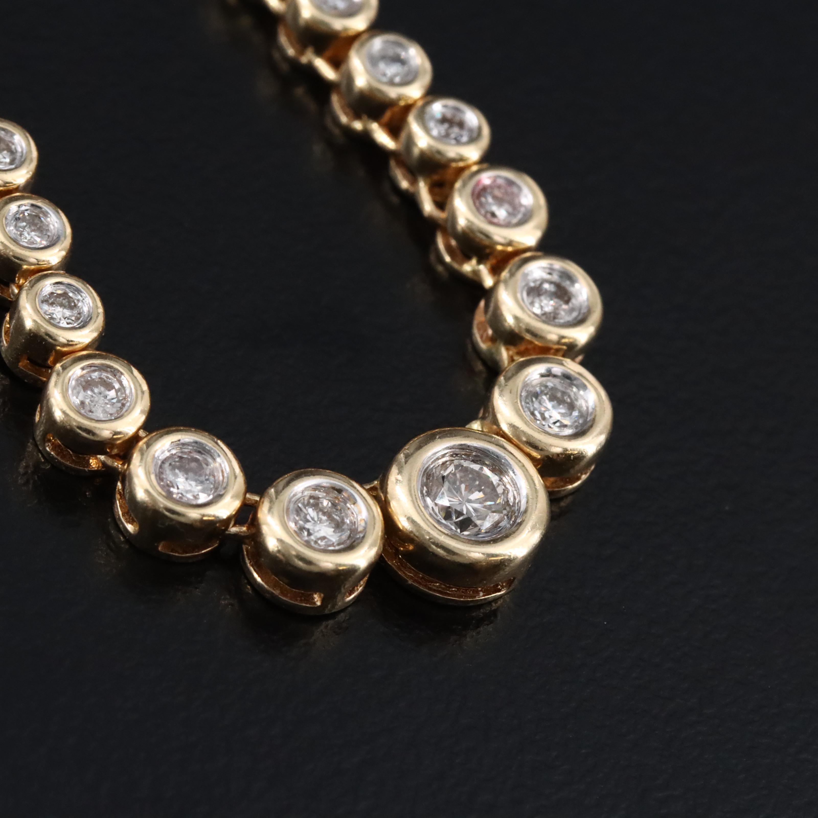 14K 2.56 CTW Diamond Rivière Necklace
