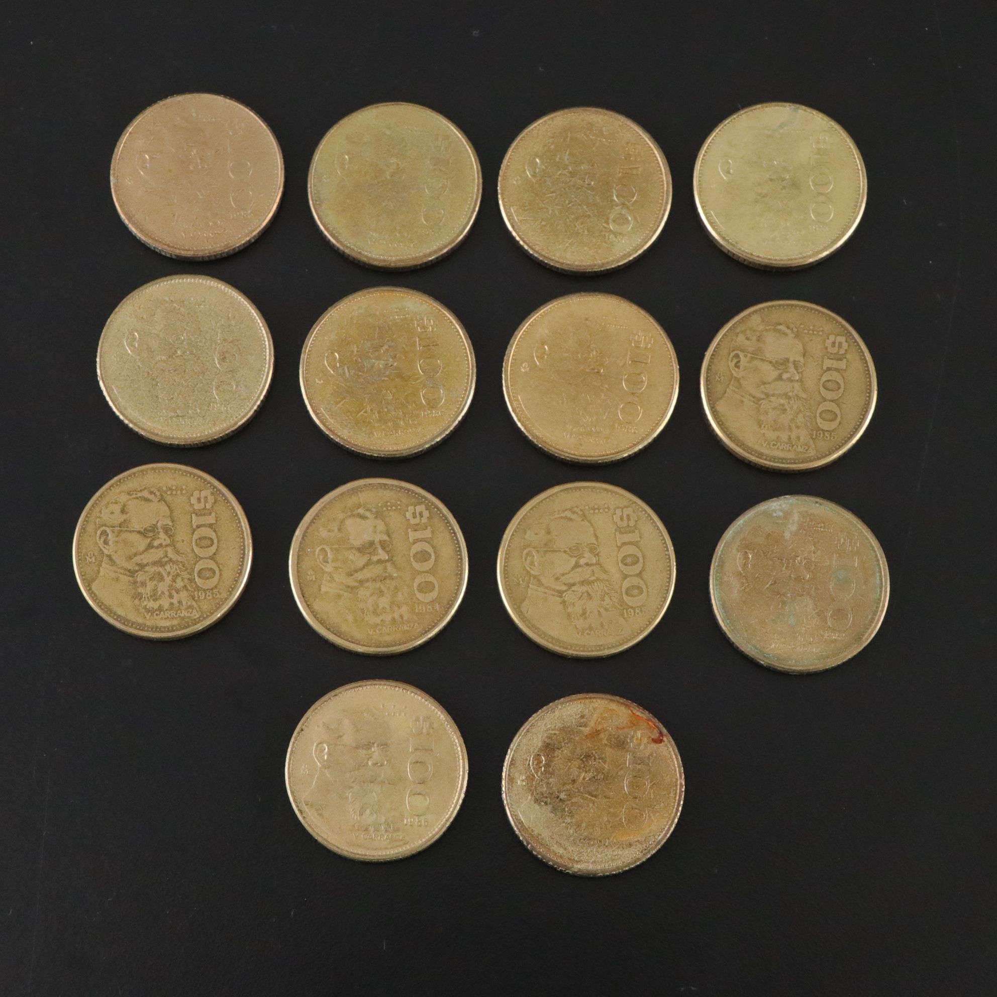 Late 20th Century Mexican and Italian Coins