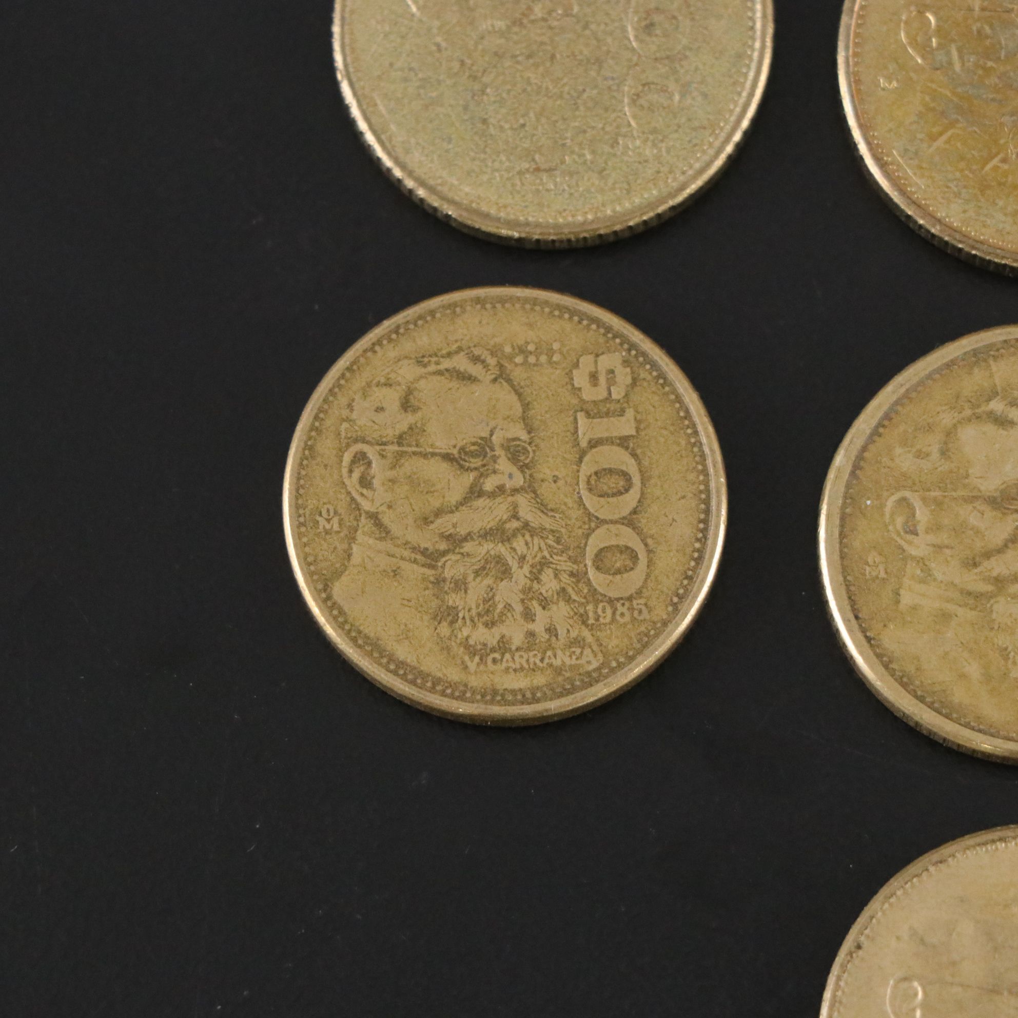 Late 20th Century Mexican and Italian Coins