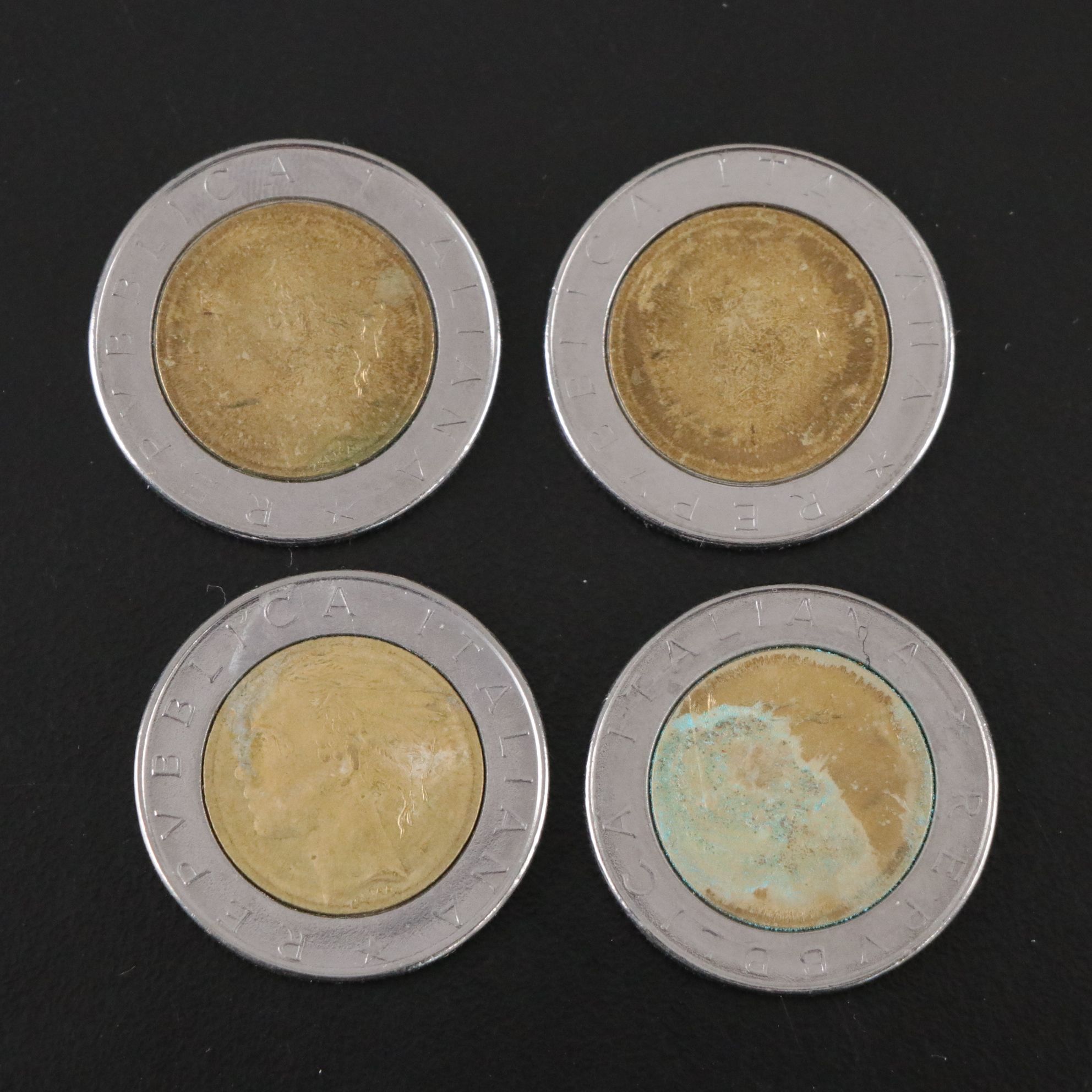 Late 20th Century Mexican and Italian Coins