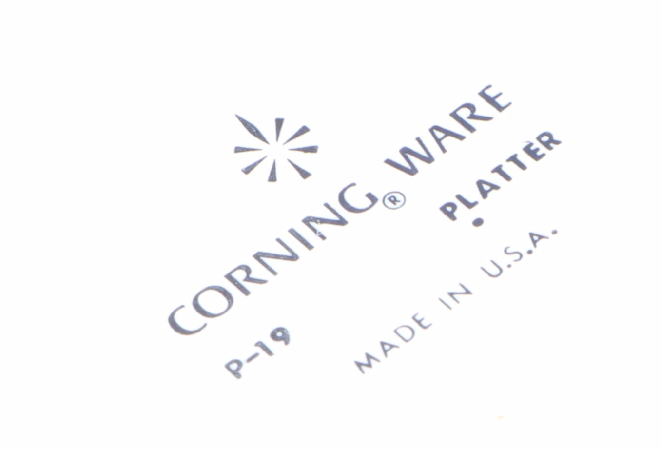 Corning Ware "Cornflower Blue" Glass Platter with Pyrex Glass Mixing Bowls