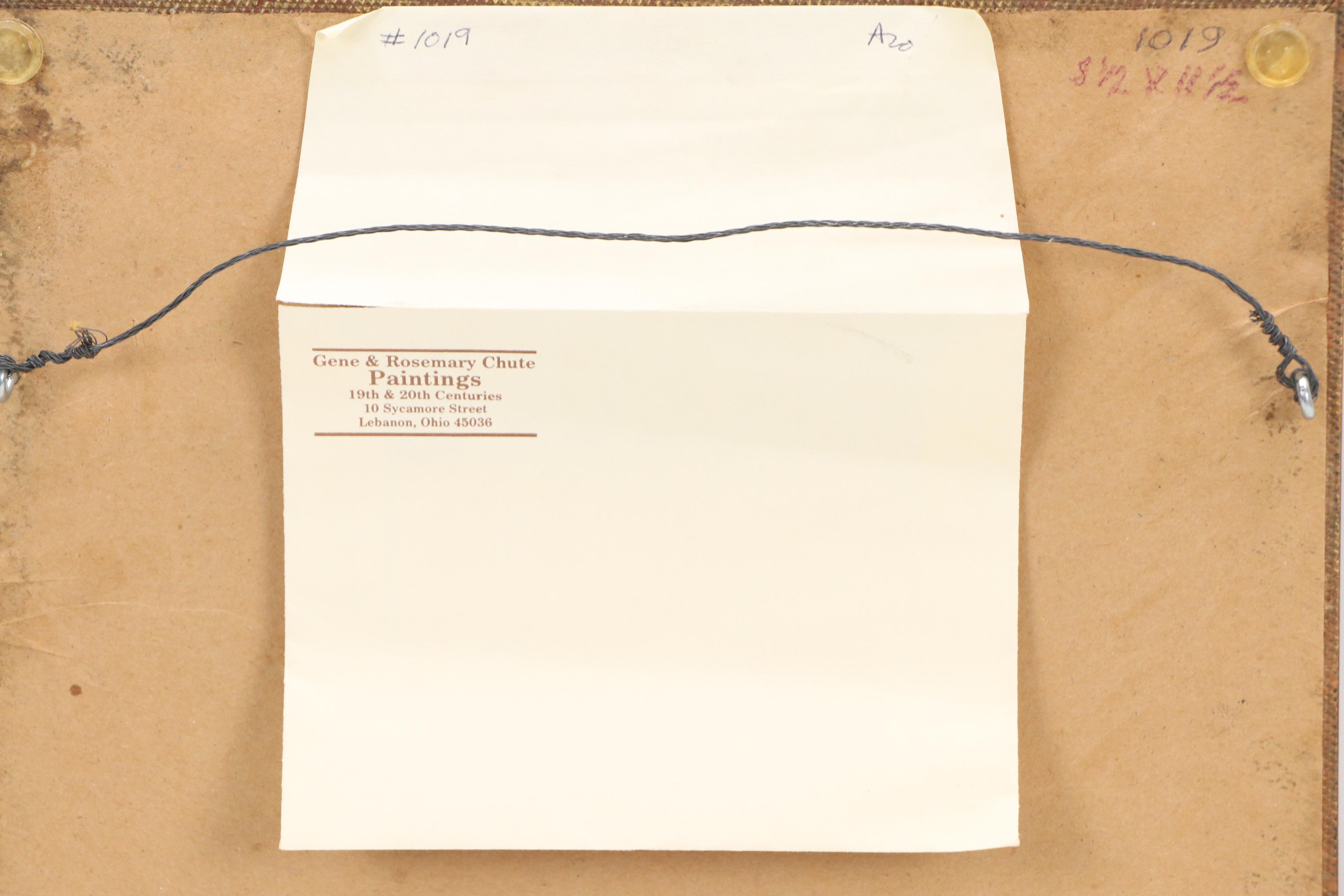 Forest Landscape Watercolor Painting with Winding Road, Late 20th Century