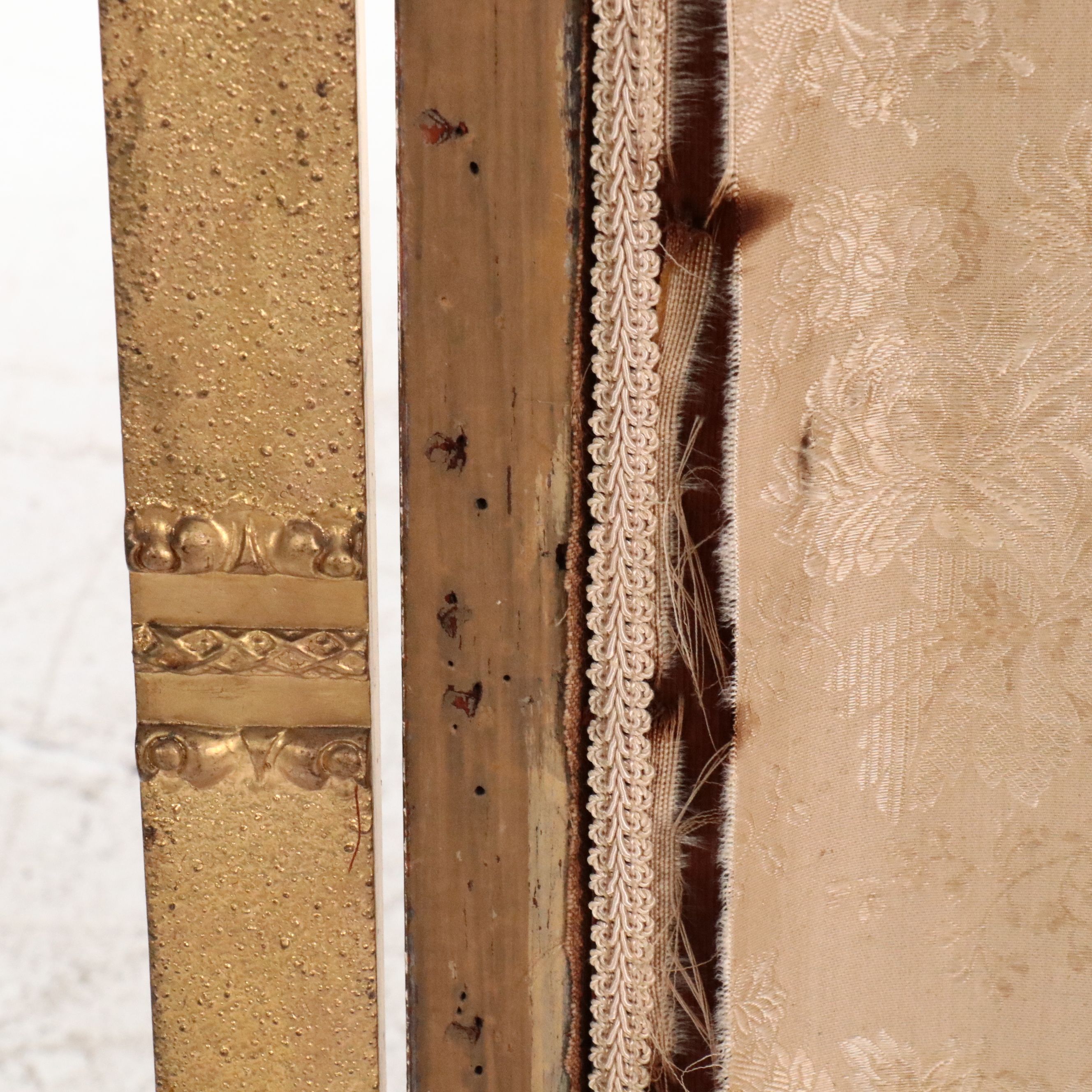 French Gothic Revival Style Giltwood and Needlework Tapestry Fireplace Screen