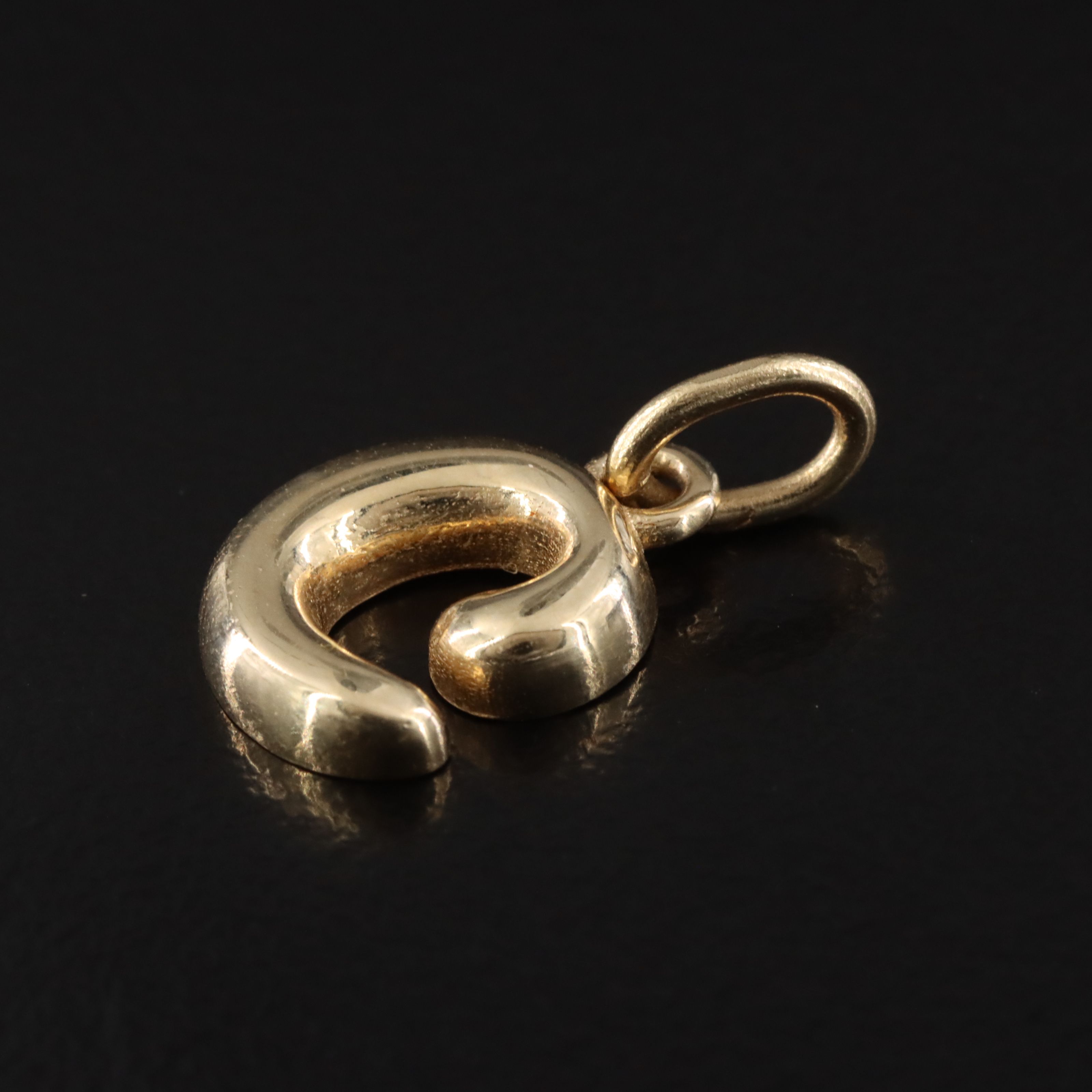 14K Letter "C" Charm Pendant