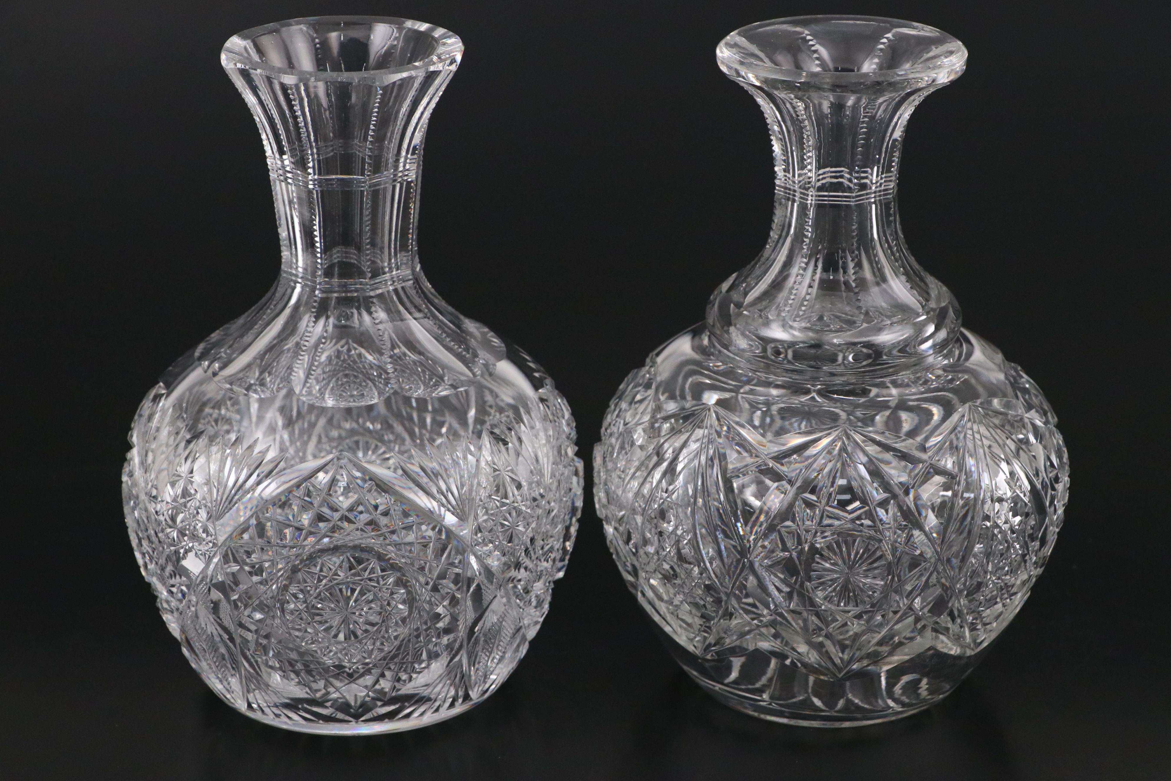American Brilliant Cut Crystal Decanters