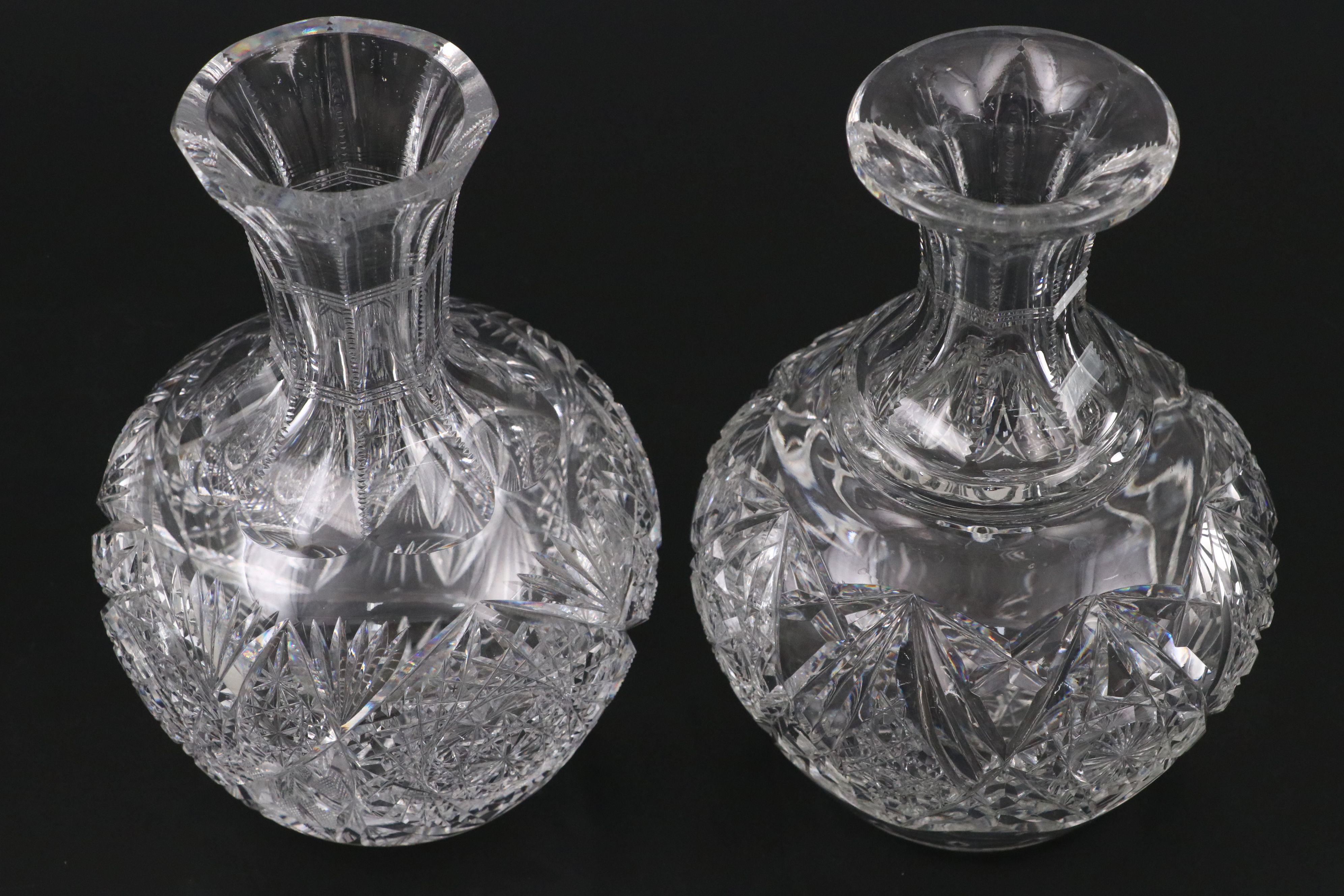 American Brilliant Cut Crystal Decanters