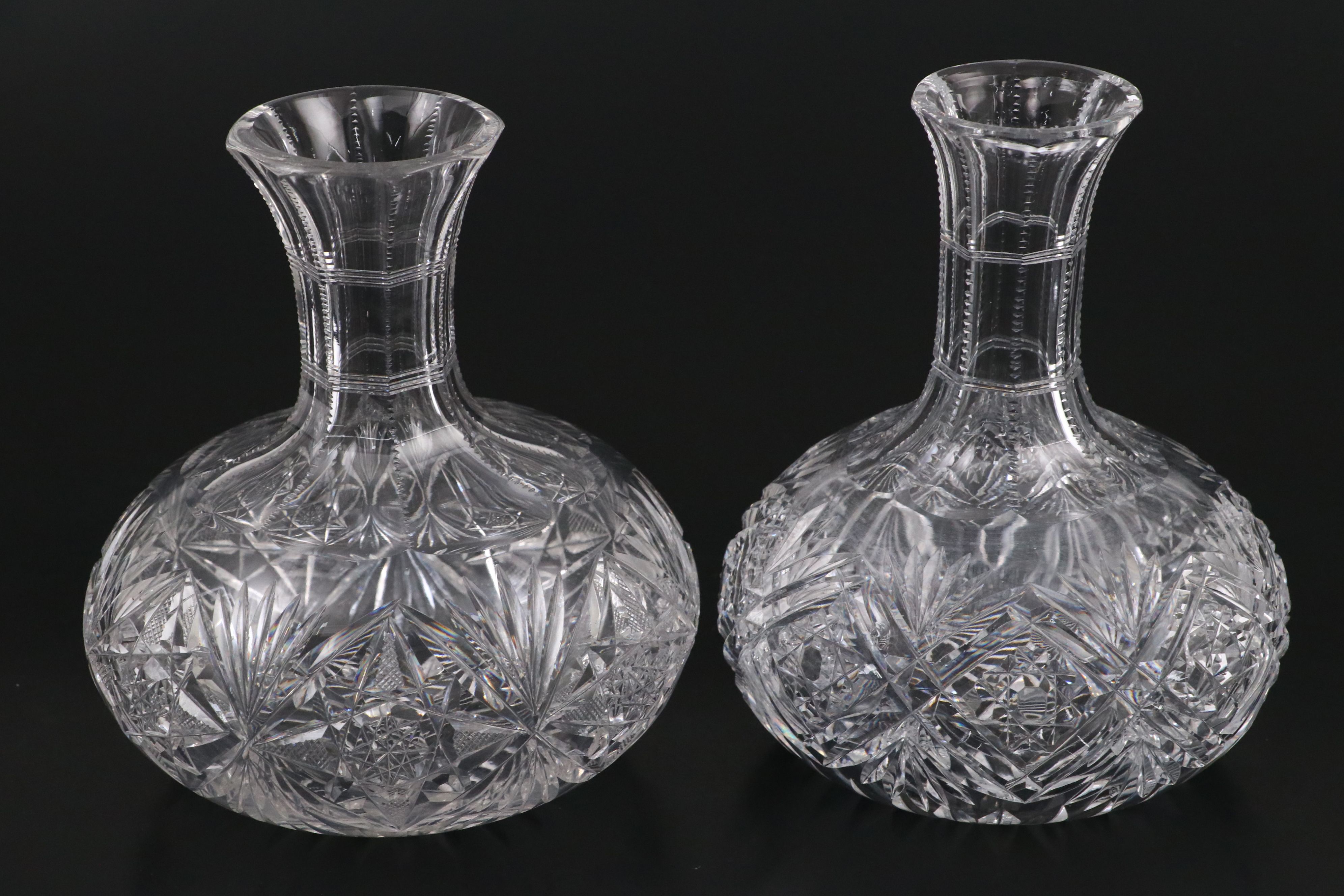 American Brilliant Cut Crystal Decanters