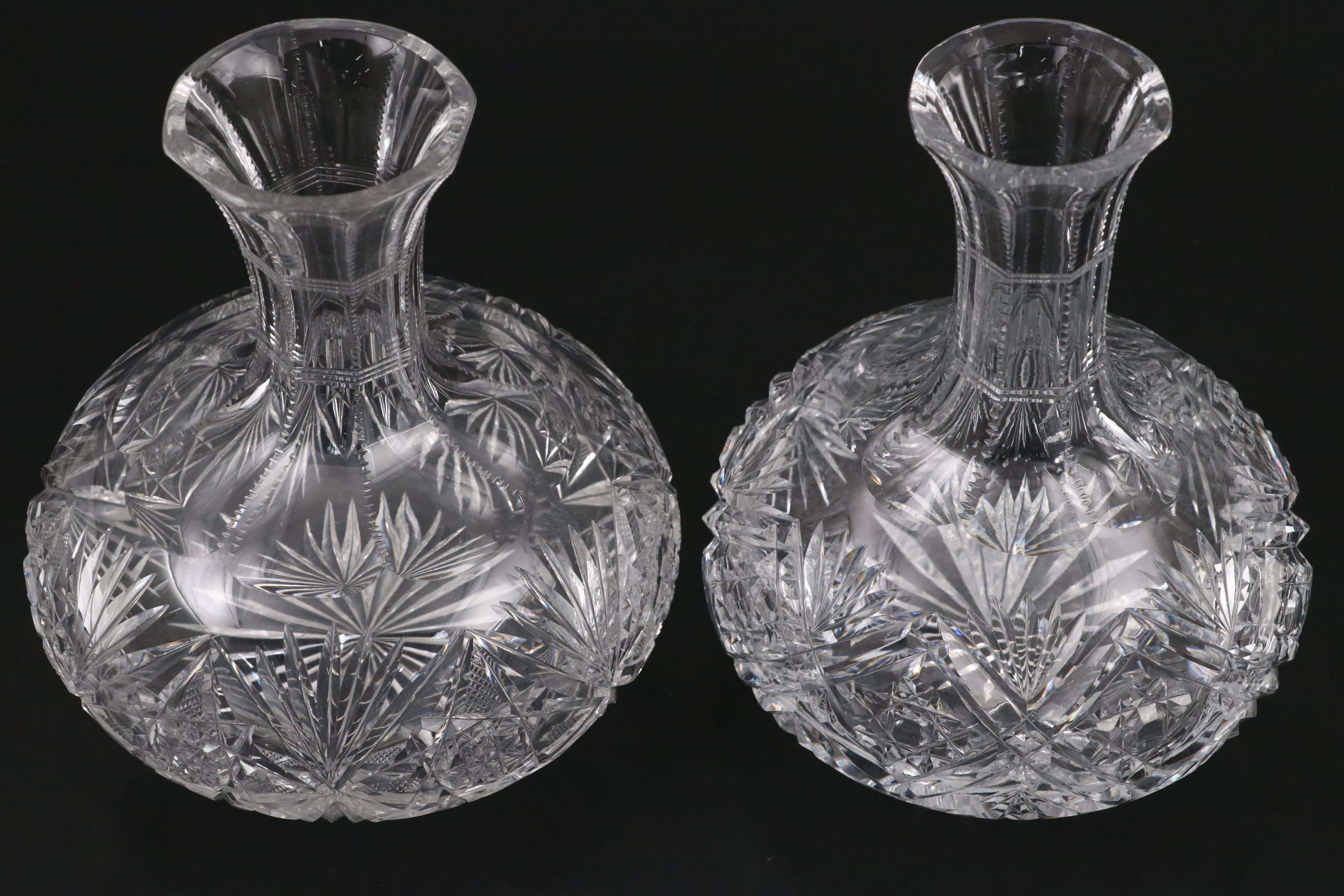 American Brilliant Cut Crystal Decanters