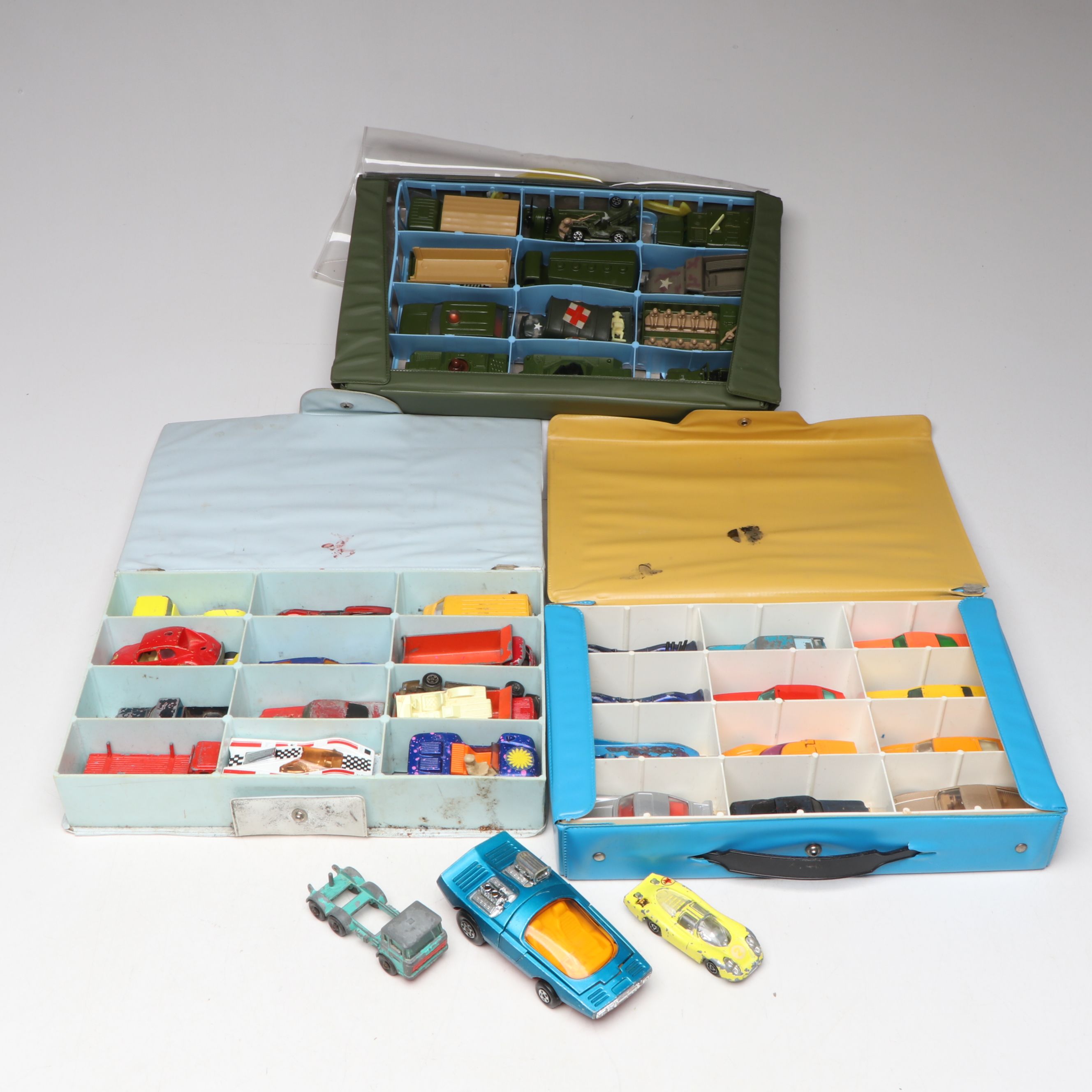Matchbox, Zylmex, Corgi and More Toy Cars in Cases, 1970s