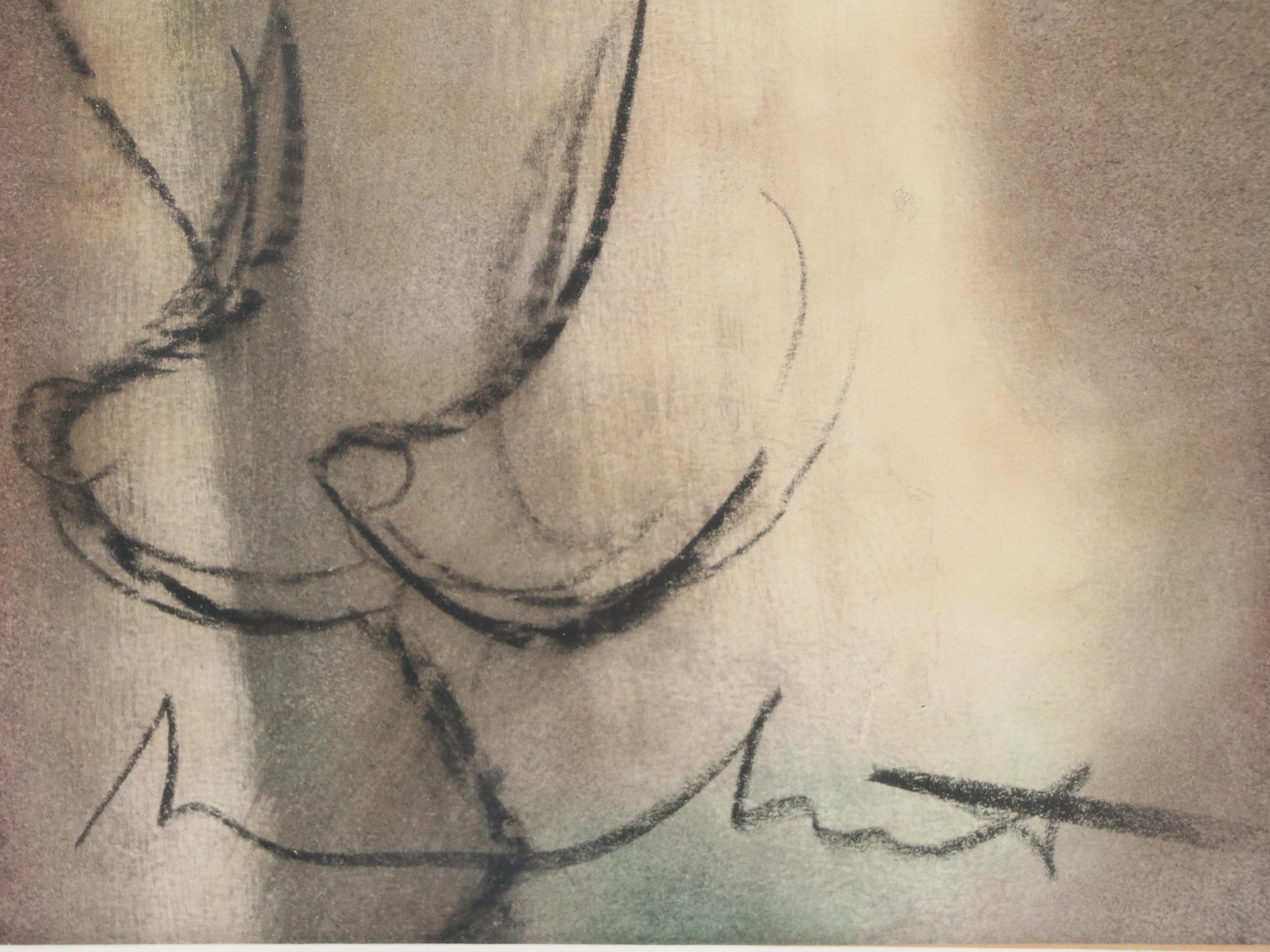 Ben Macala Mixed Media Drawing, Late 20th Century