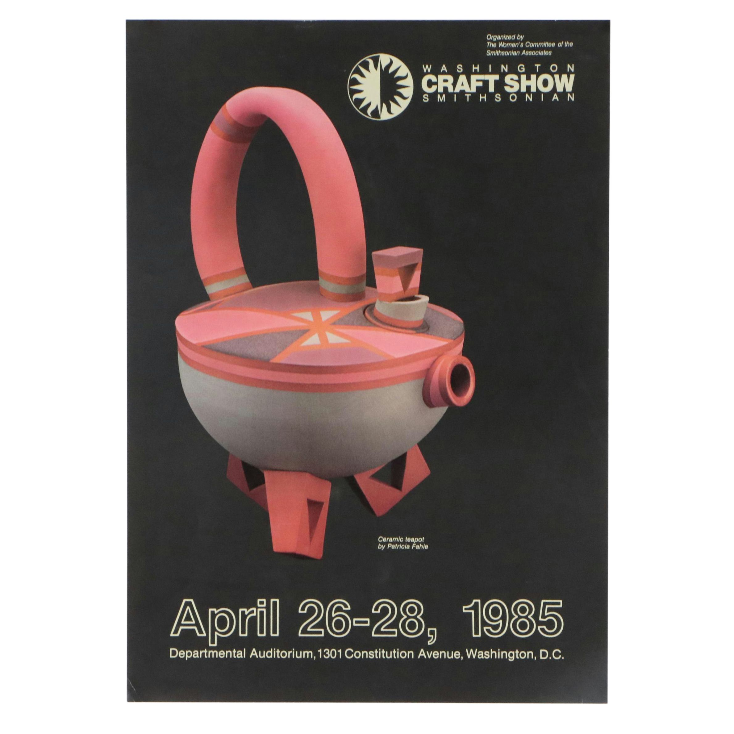 Washington Smithsonian Craft Show Offset Lithograph Poster, 1985
