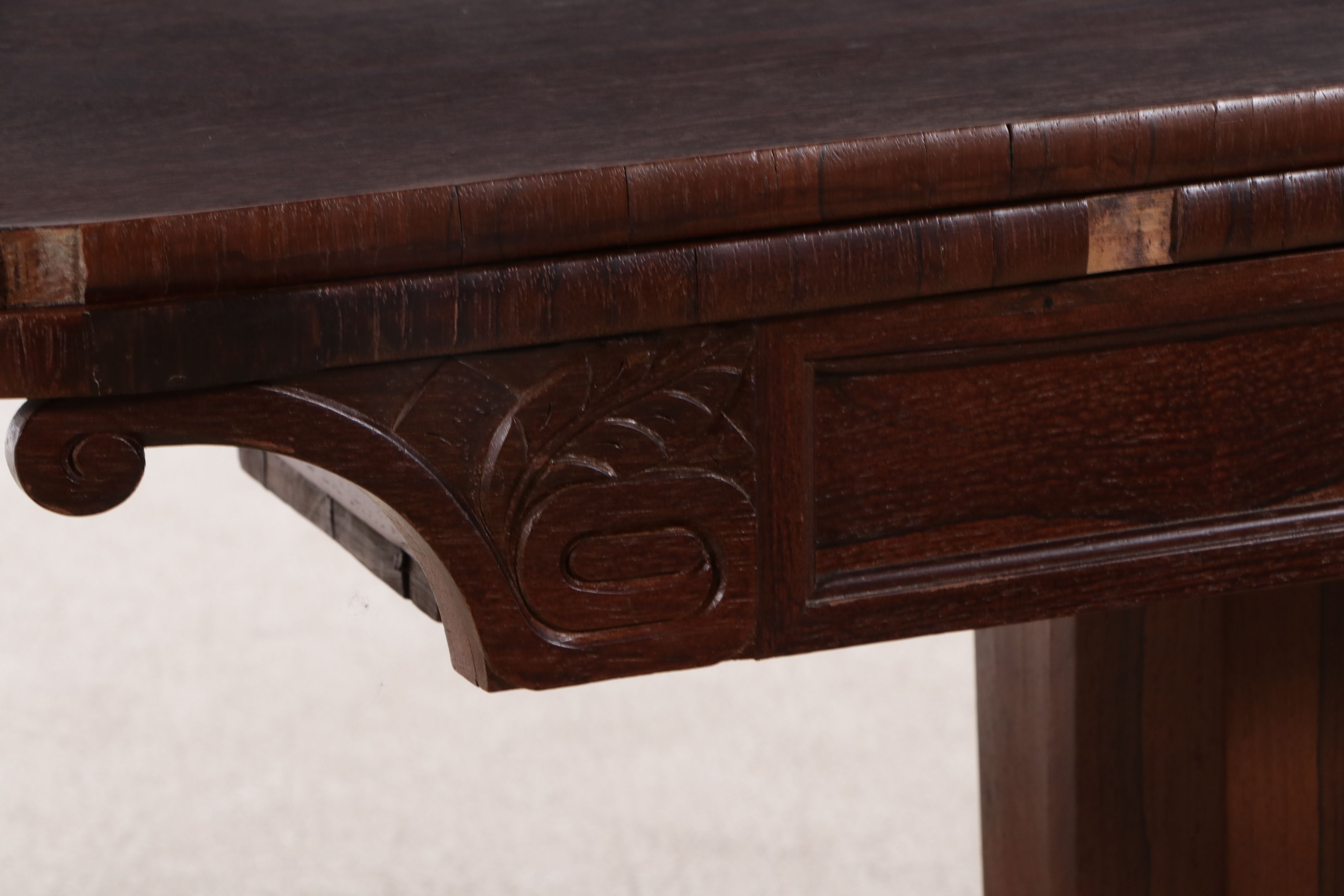 American Classical Style Mahogany Flip-Top Games Table, 19th Century