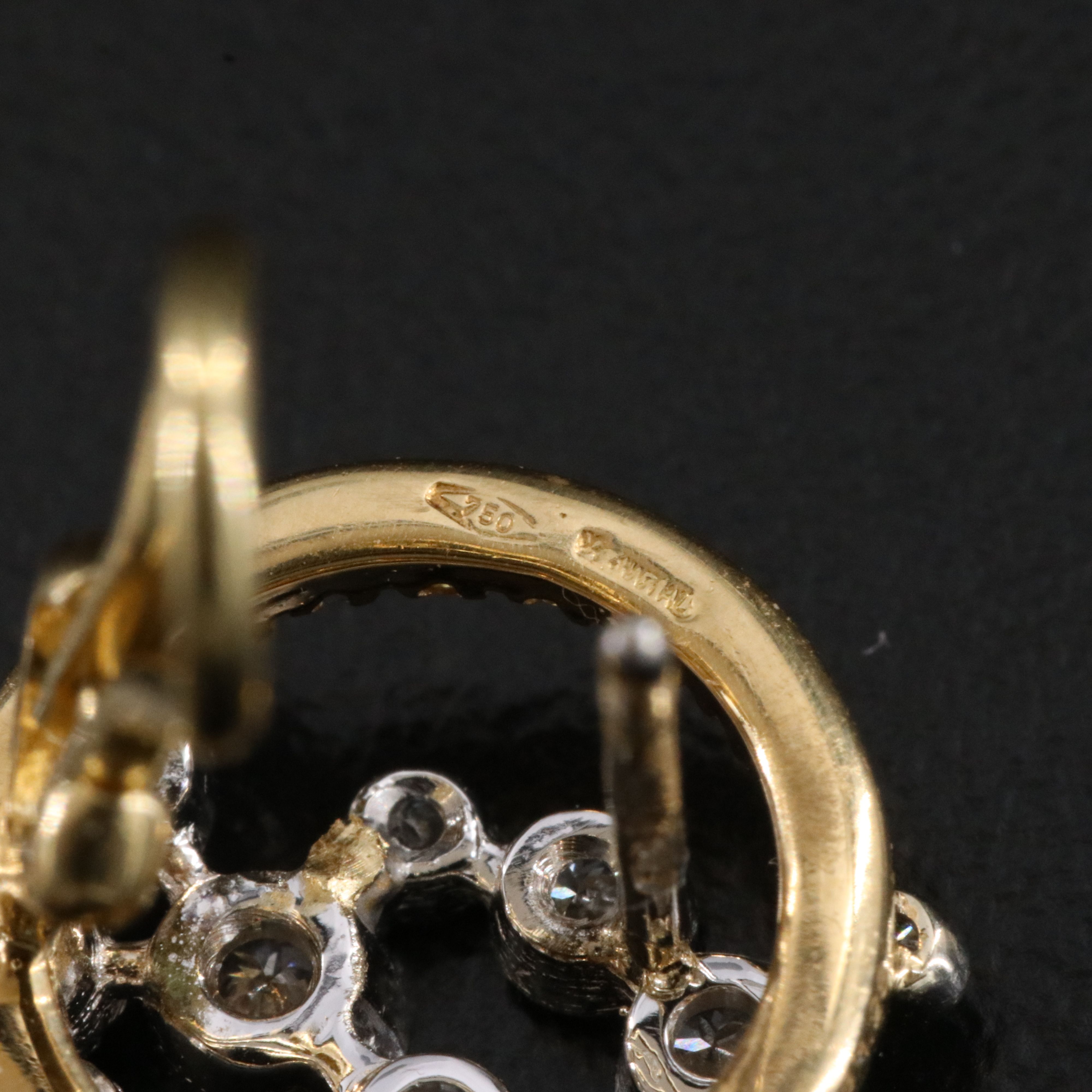 18K Diamond and Yellow Sapphire Graduated Circle Earrings