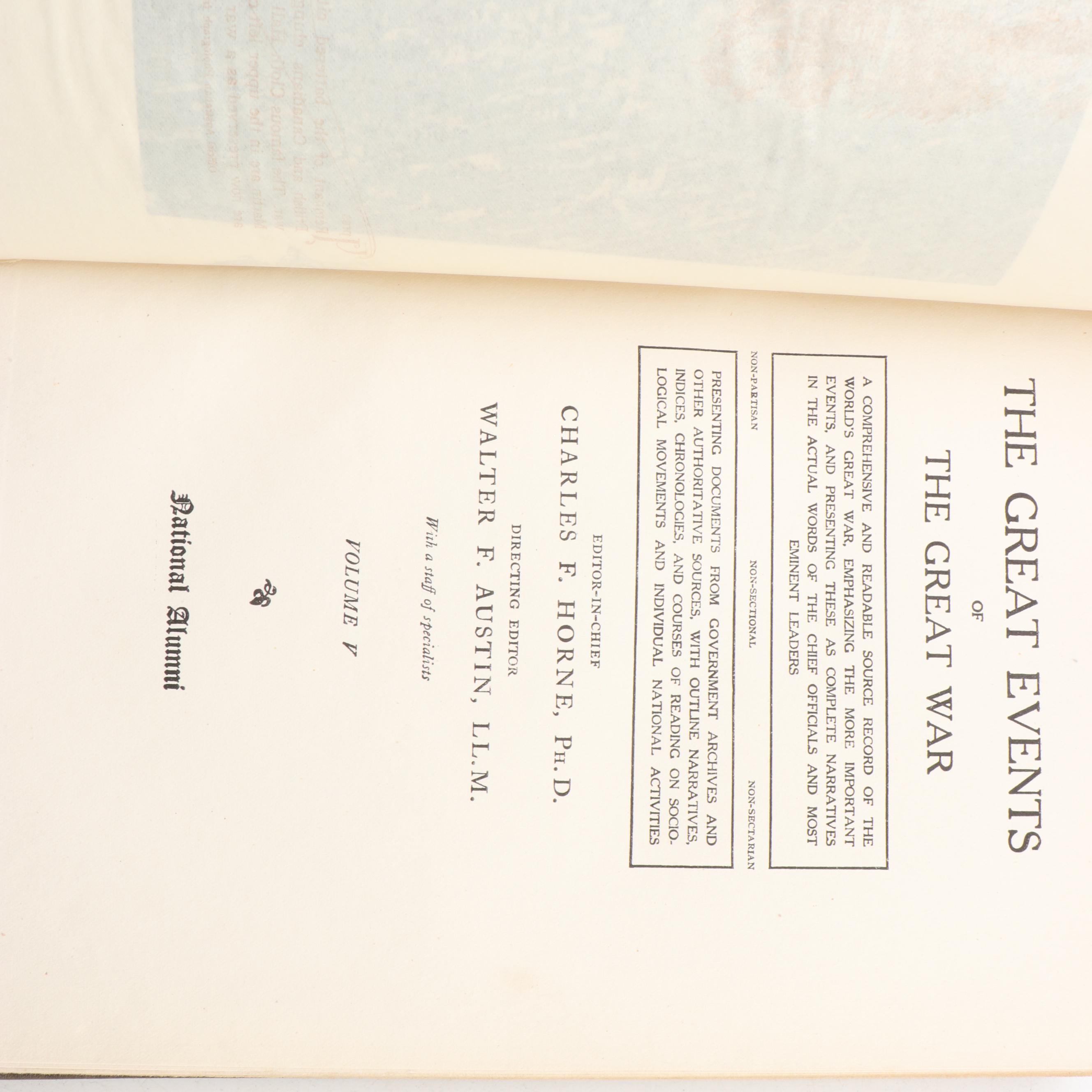 "The Great Events of the Great War" Six-Volume Set Edited by Horne and Austin