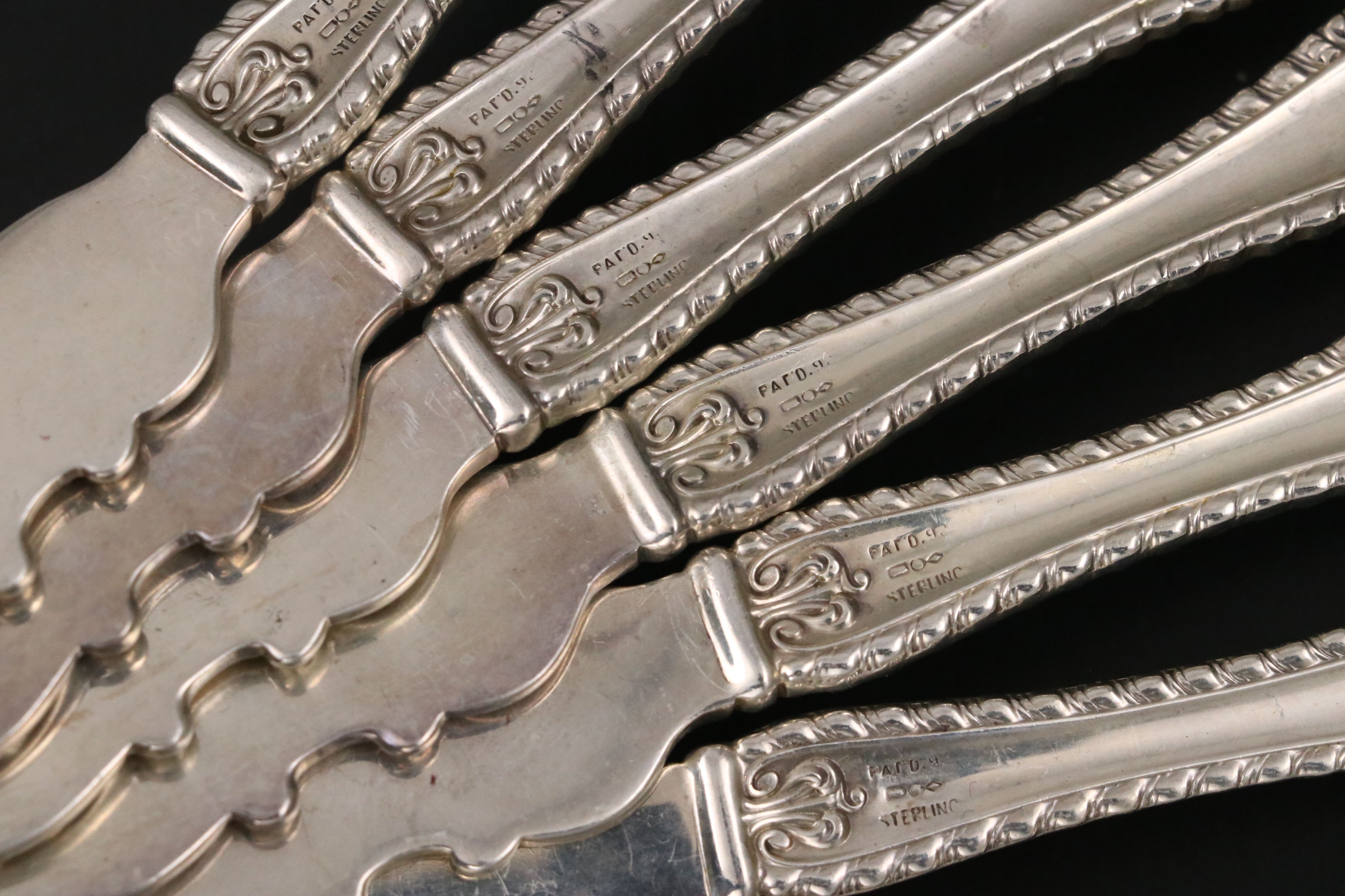 Dominick & Haff "Mazarin" Sterling Silver Salad Forks and Butter Knives