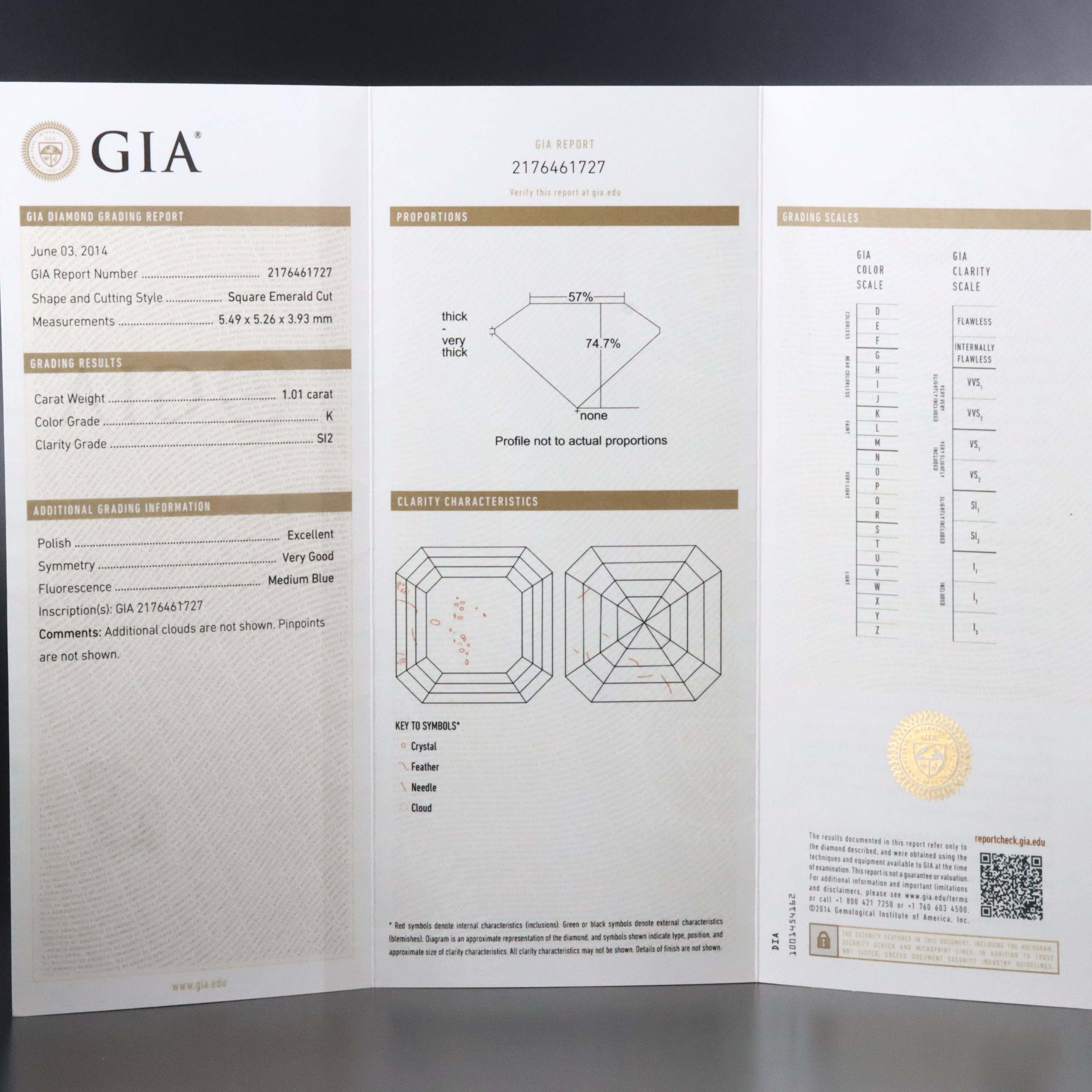 18K 4.81 CTW Diamond Ring with GIA Reports and Chameleon Diamond Center