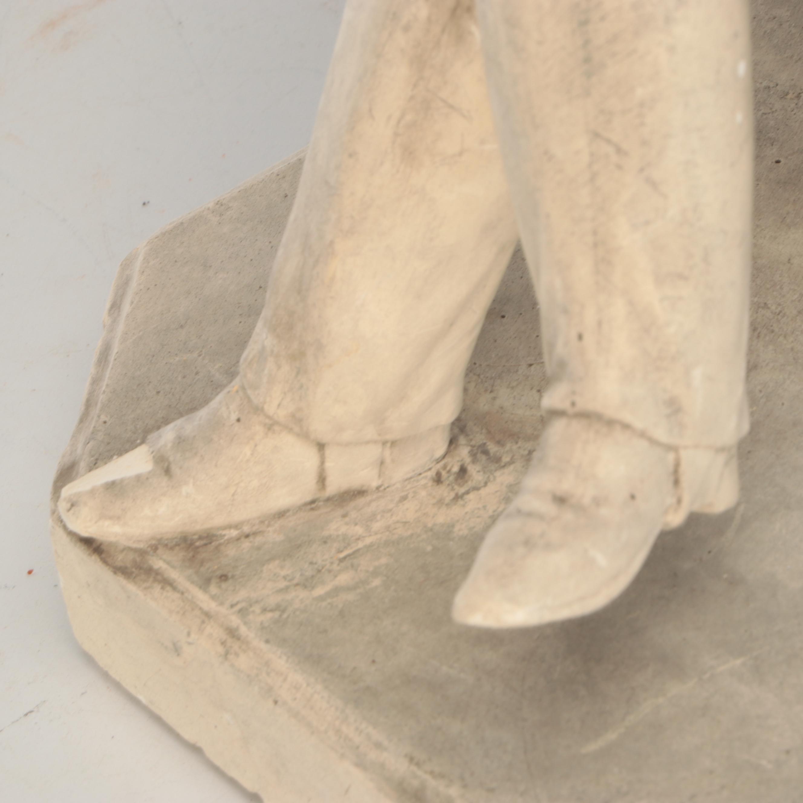 Jules Dumoutet Plaster Cast Figure of Seated Man, 1842